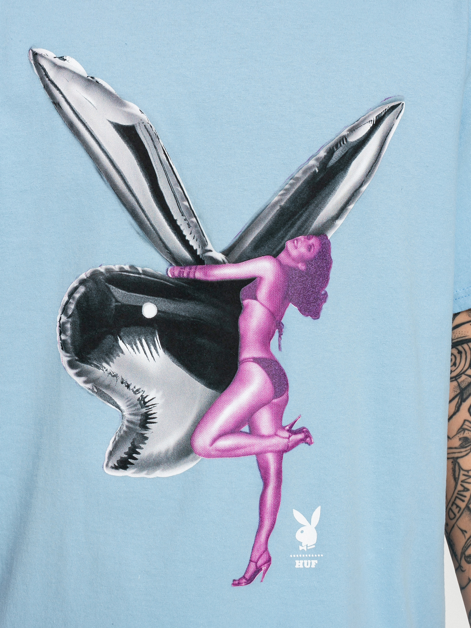 HUF X Playboy Bunny Balloon T-shirt (light blue)