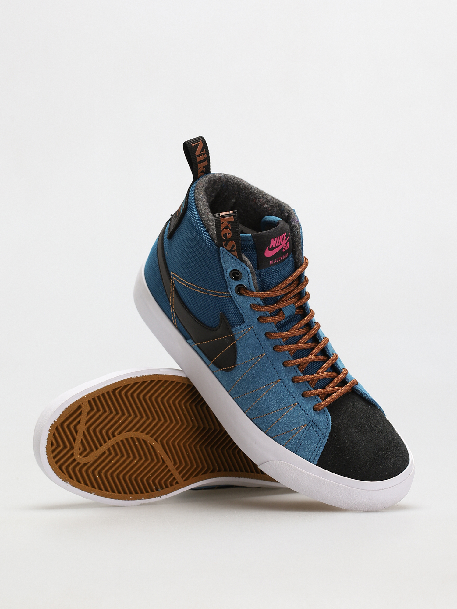 Nike SB Zoom Blazer Mid Premium Shoes (marina/black pecan desert ochre)