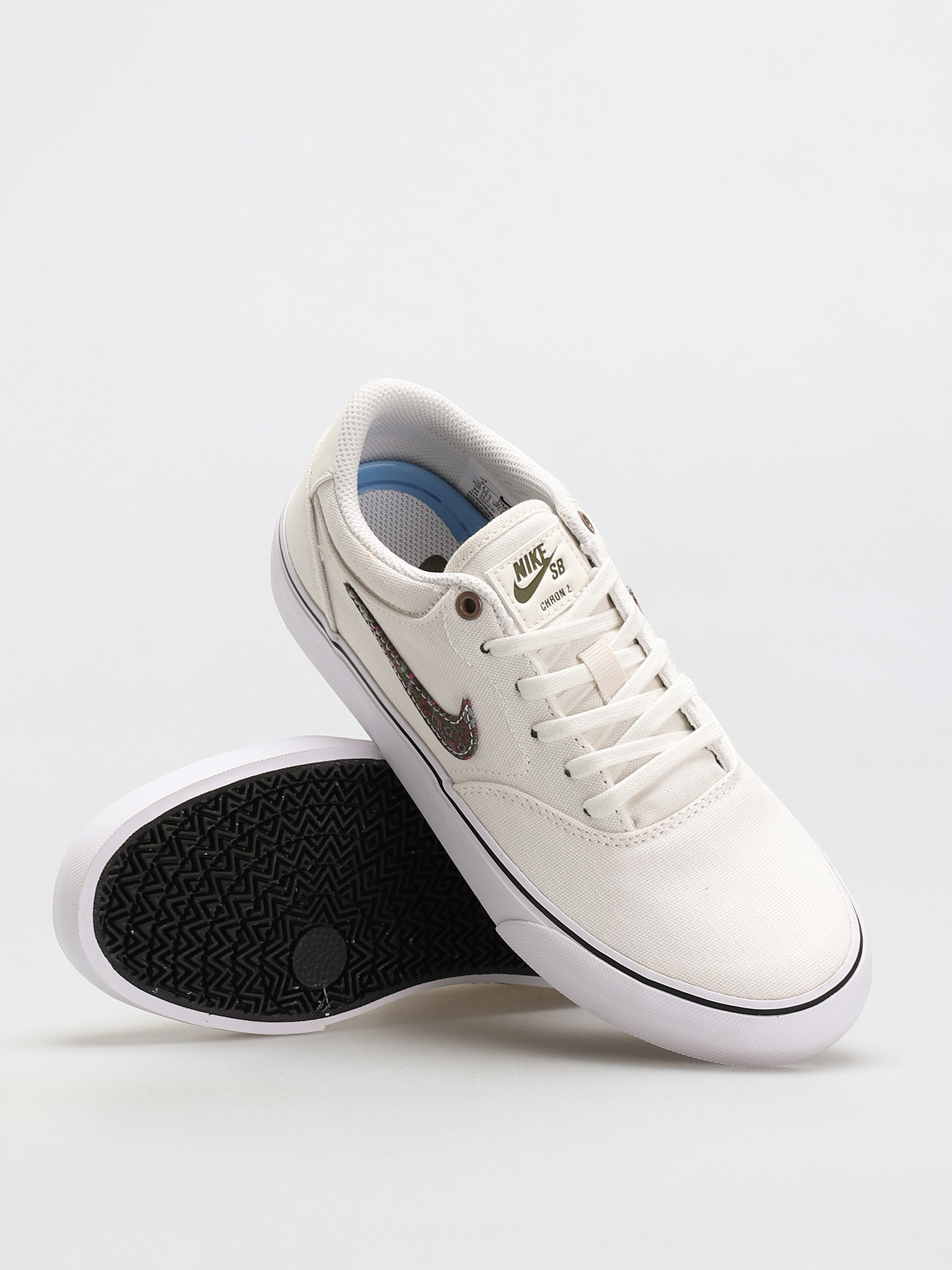 Nike SB Chron 2 Canvas Premium Shoes (sail/rough green sangria cool grey)