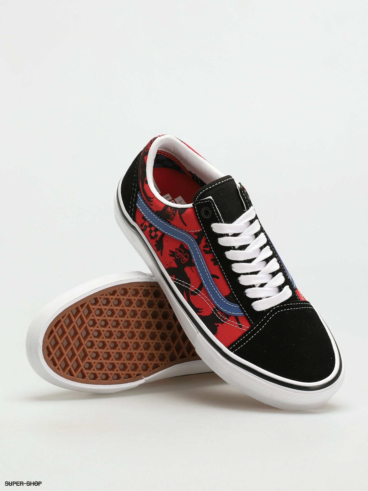 red and black checkered old skool vans