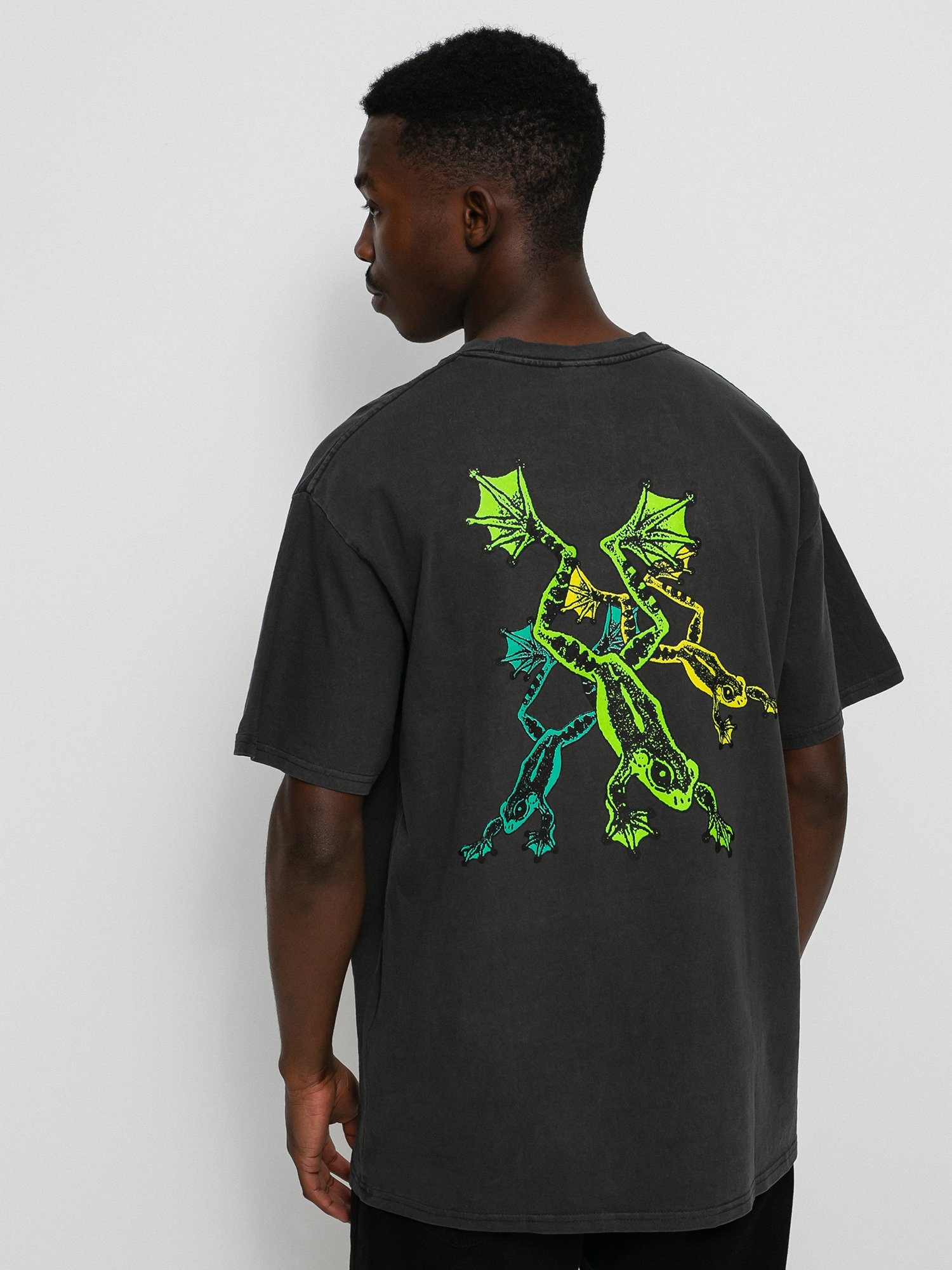 HUF X Pleasures Cane Washed T-shirt (washed black)