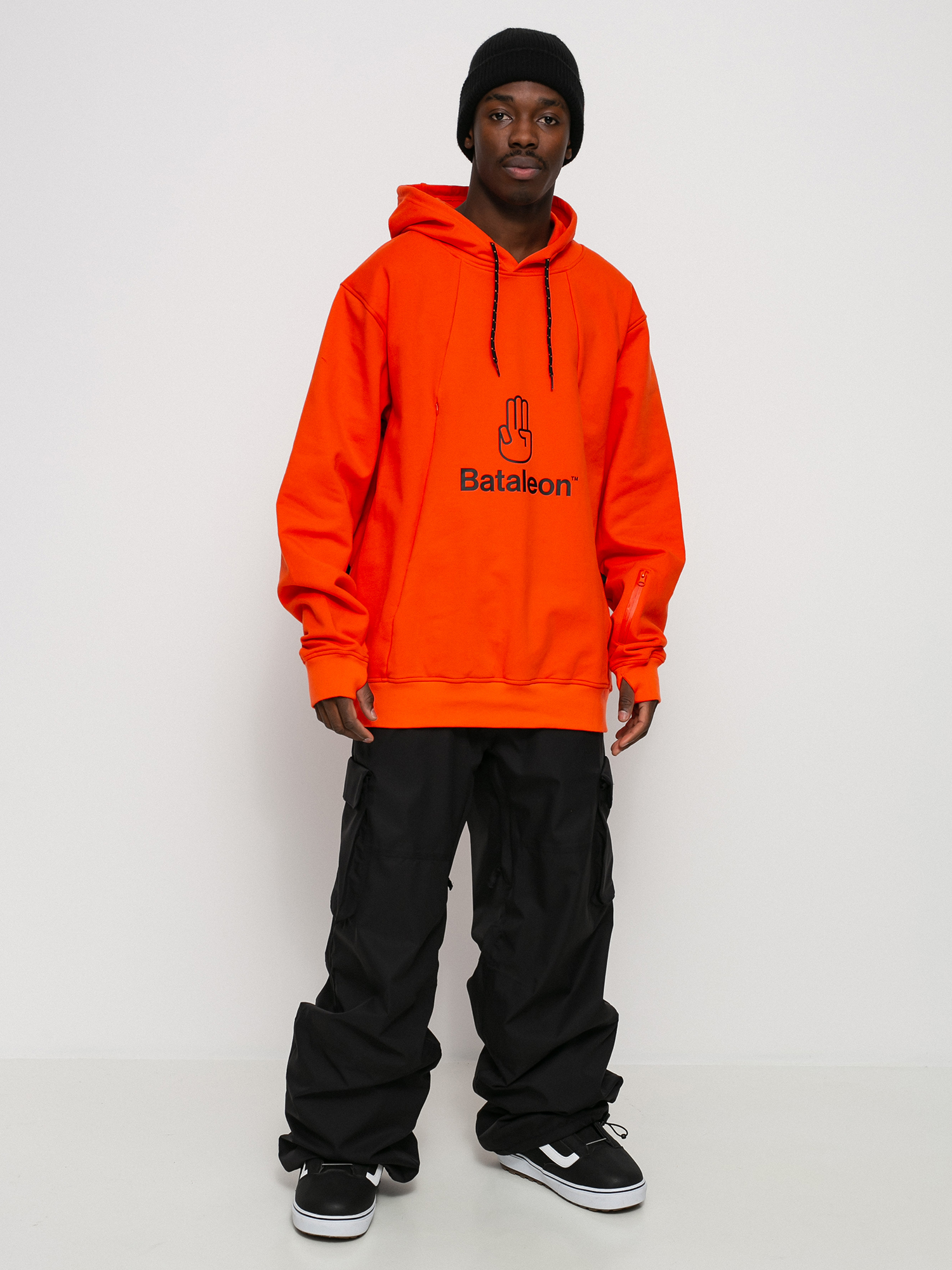 Mens Bataleon z kapturem Snowproof Delta HD Active sweatshirt (coral red)