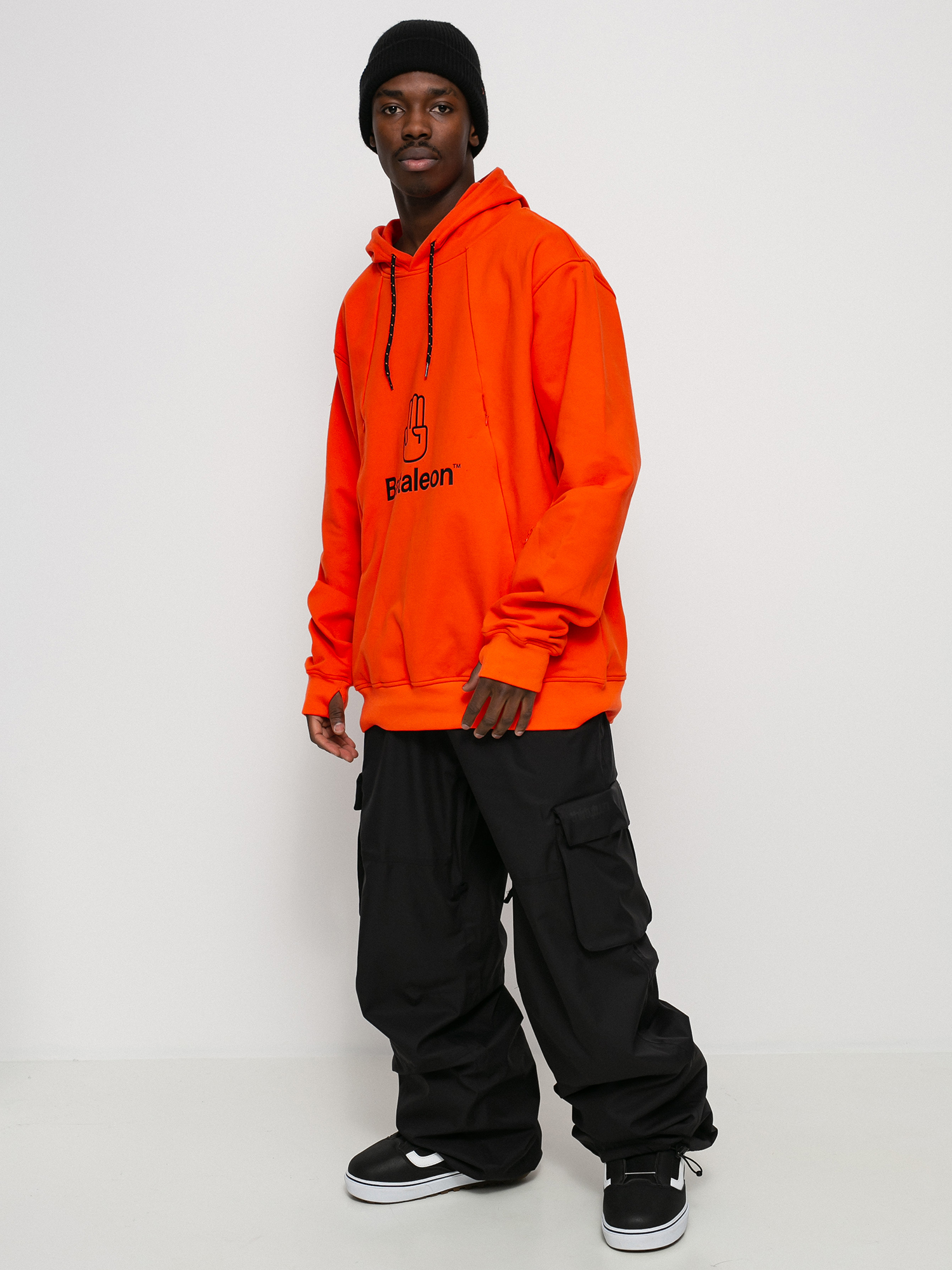 Mens Bataleon z kapturem Snowproof Delta HD Active sweatshirt (coral red)