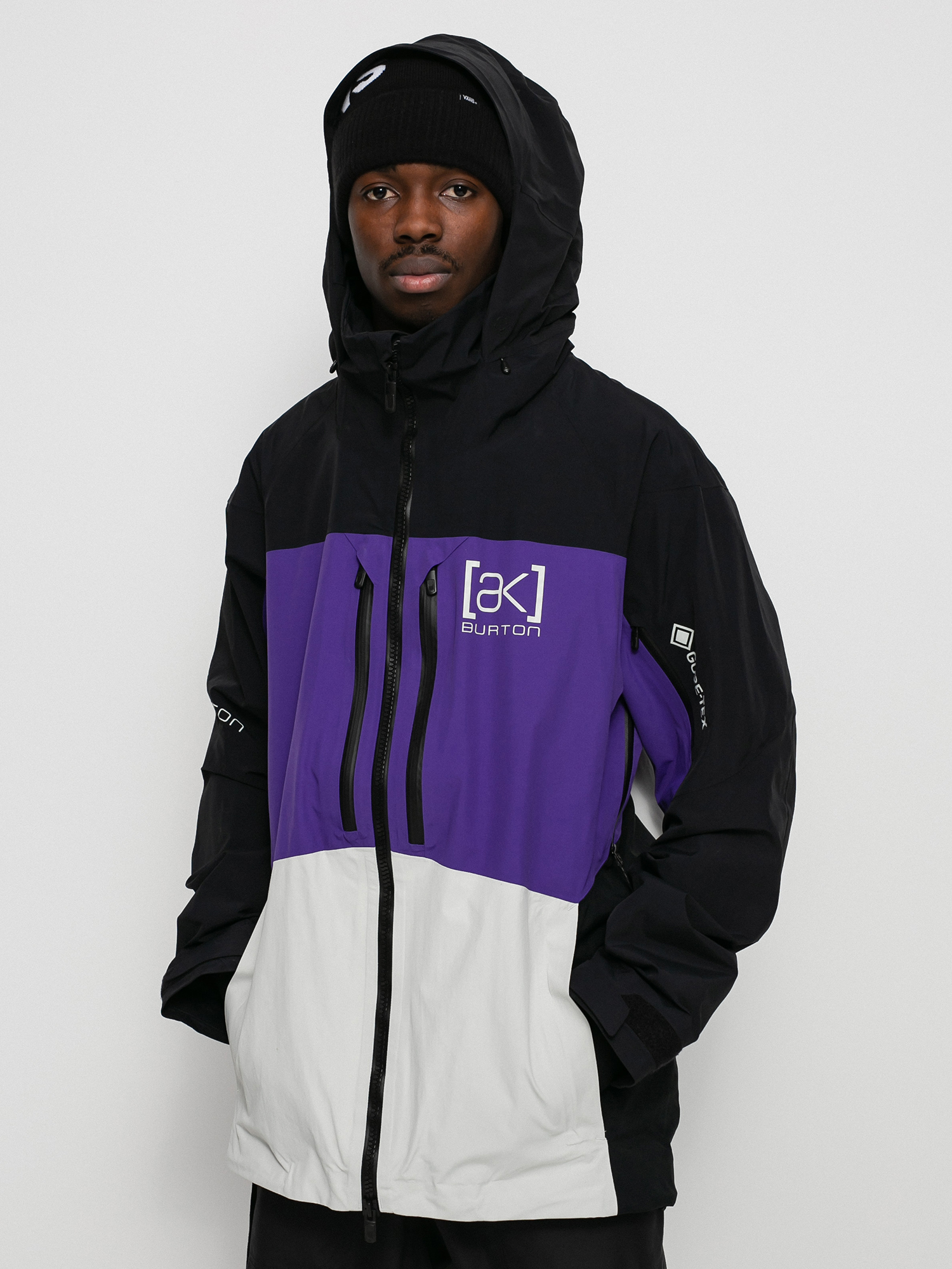 Mens Burton Ak Gore Tex Swash Snowboard jacket (true black/prism violet/lunar gray)