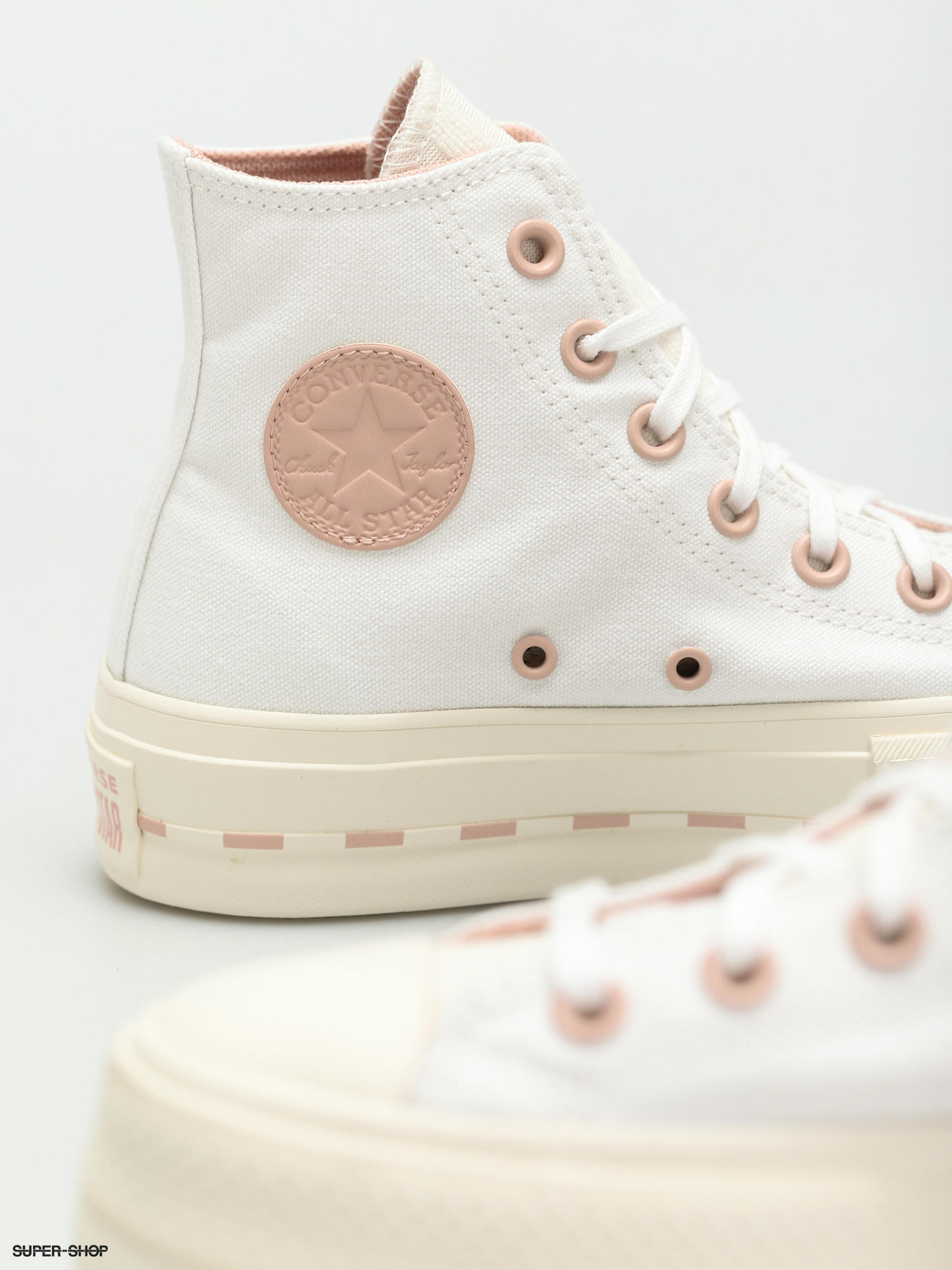 pink white converse