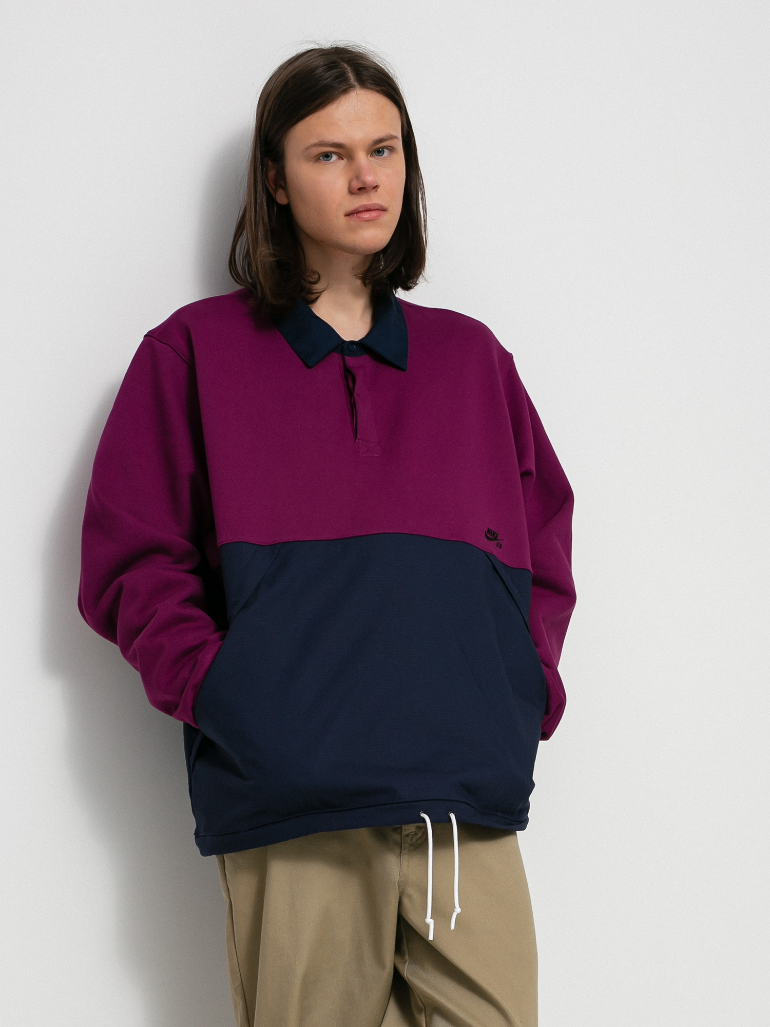 Nike SB WLDCRD Rugby Sweatshirt (sangria/obsidian/obsidian/black)