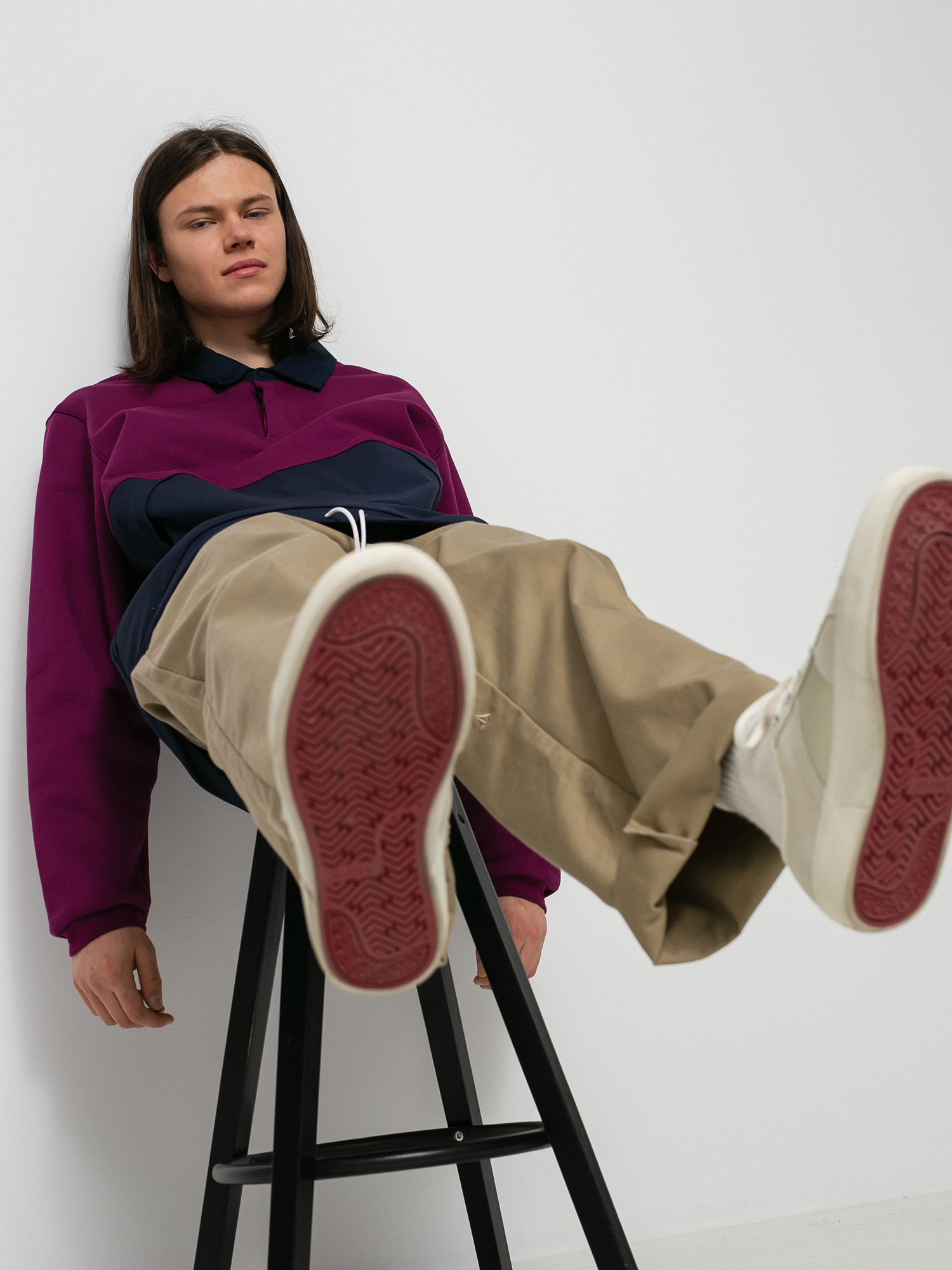 Nike SB WLDCRD Rugby Sweatshirt (sangria/obsidian/obsidian/black)