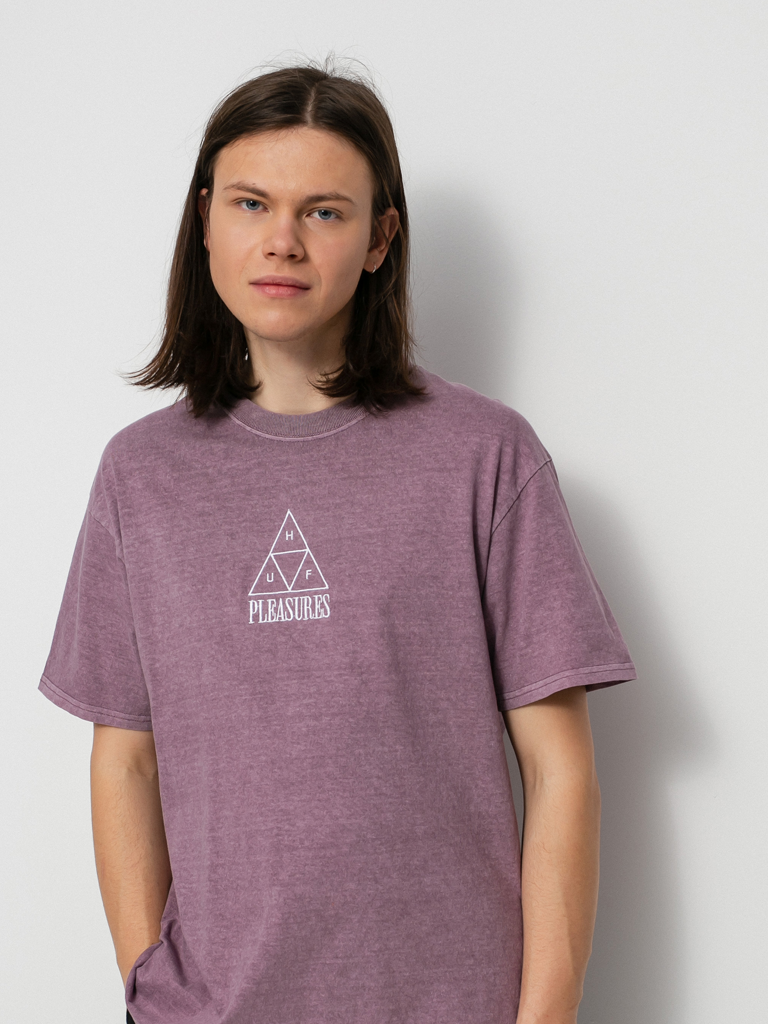 HUF X Pleasures Dyed T-shirt (purple)