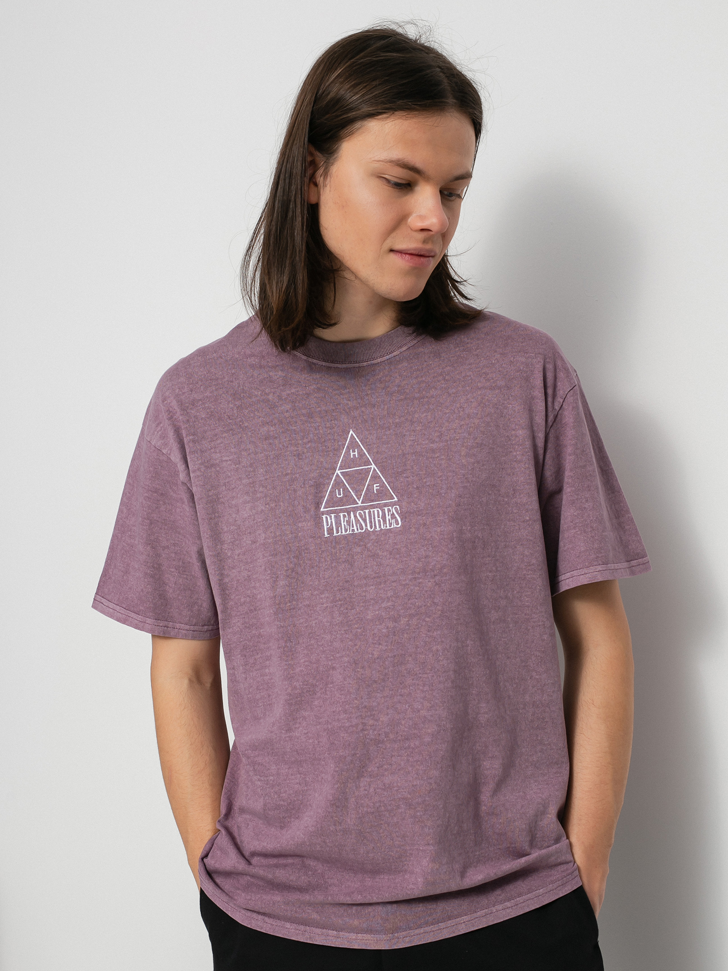 HUF X Pleasures Dyed T-shirt (purple)