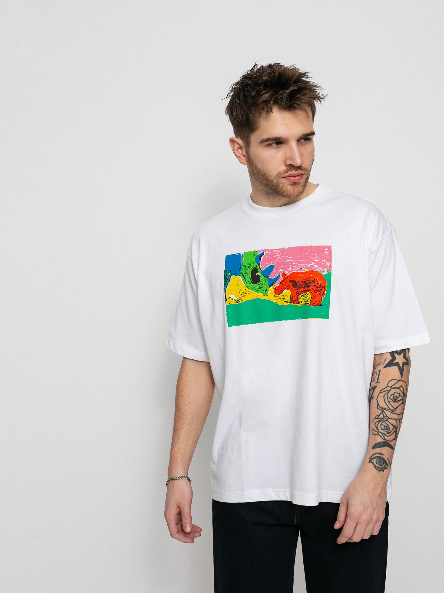 T-shirt (painted rhino white 