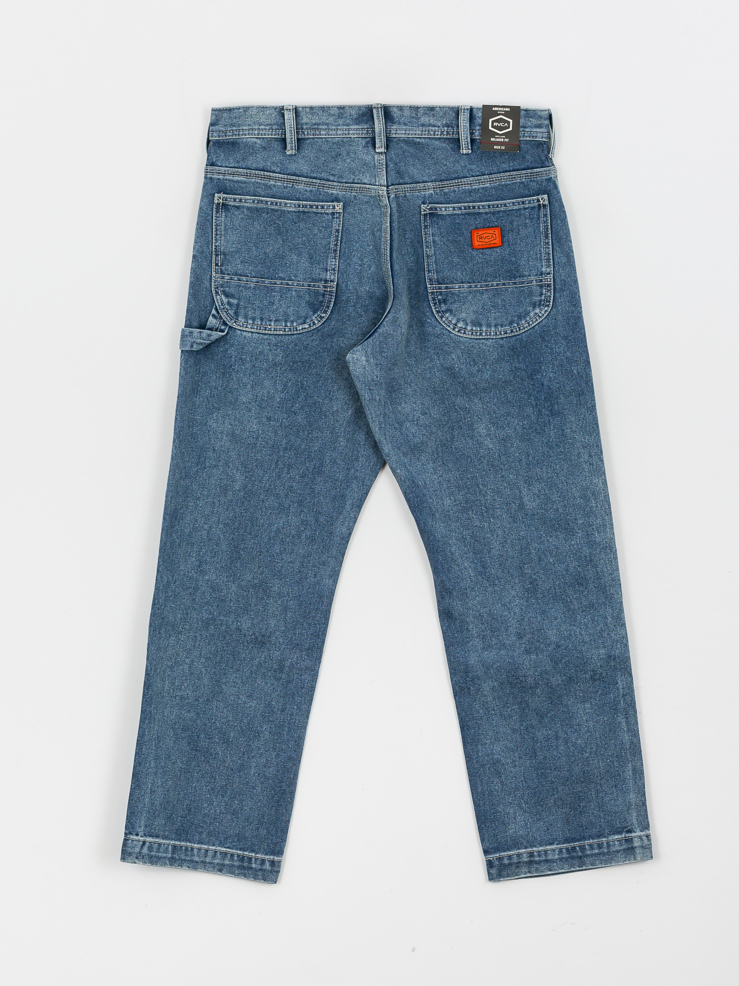 RVCA Chainmail Denim Pants (bkn blue wash)