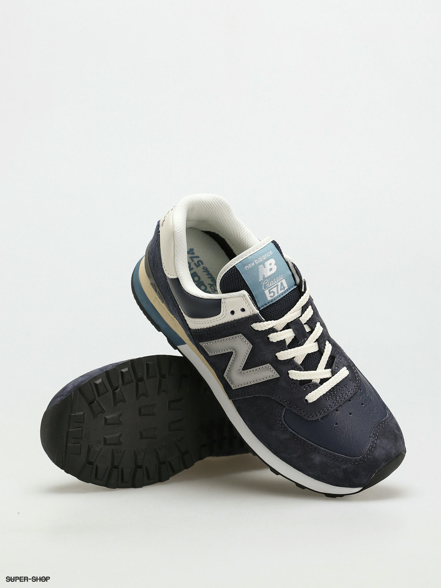 new balance 574 colourblock canvas trainers