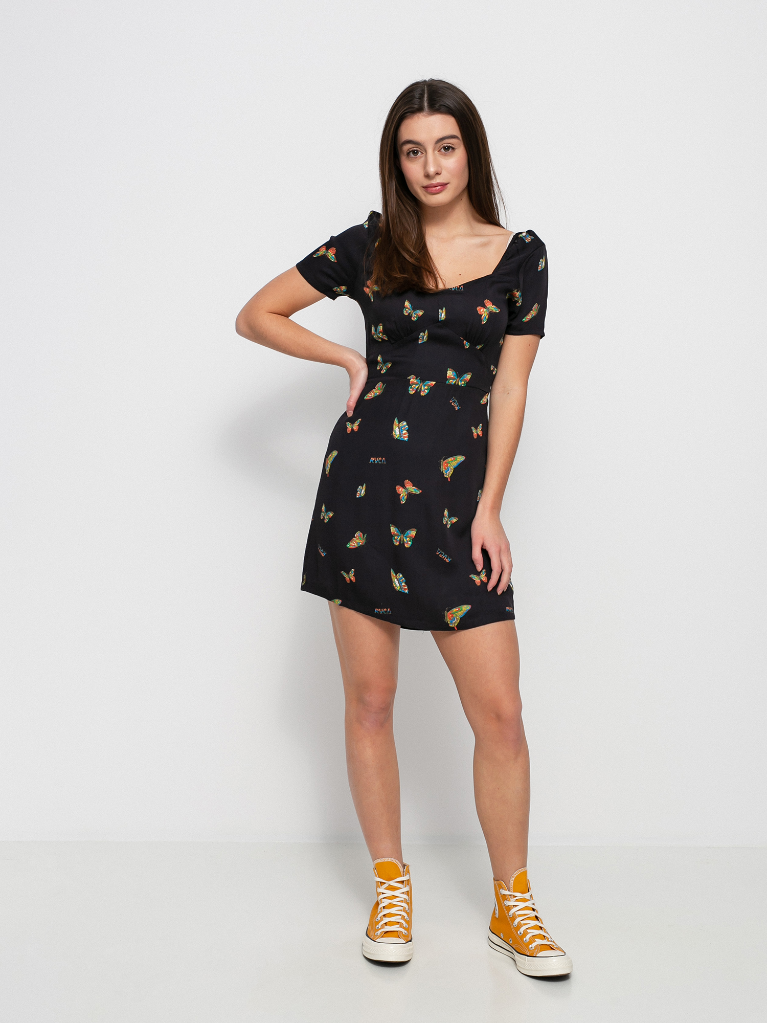 RVCA Flutter Fenced Kleid Wmn (black)