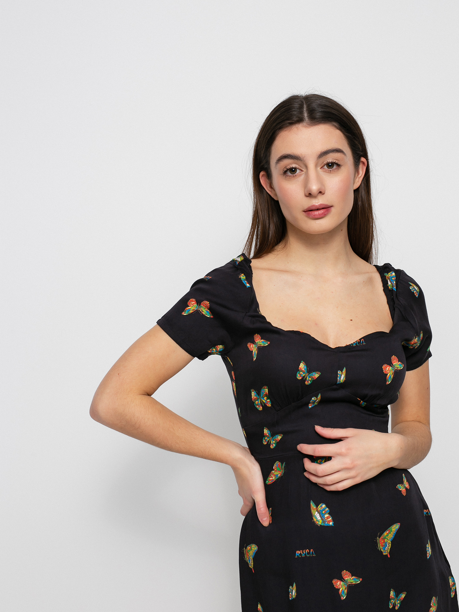 RVCA Flutter Fenced Kleid Wmn (black)