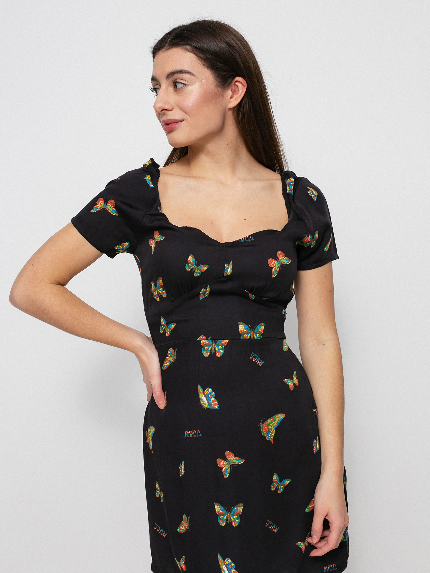 RVCA Flutter Fenced Kleid Wmn (black)