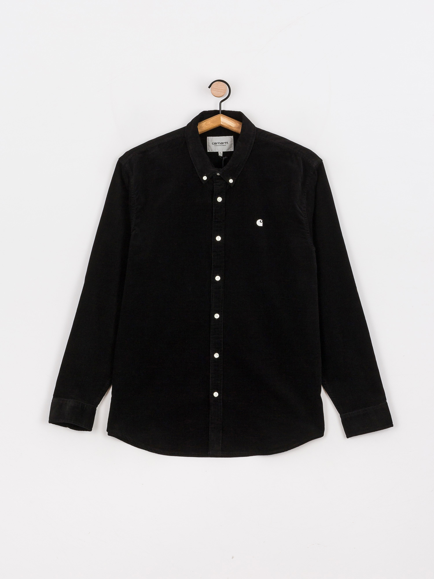 Carhartt WIP Madison Fine Cord Shirt (black/white)
