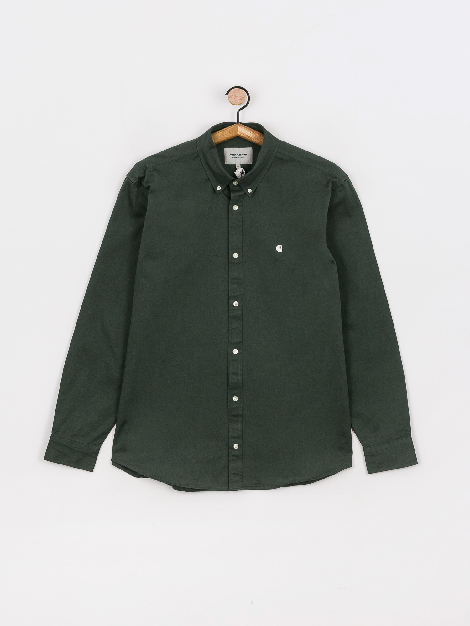 Carhartt WIP Madison Shirt (hemlock green/white)