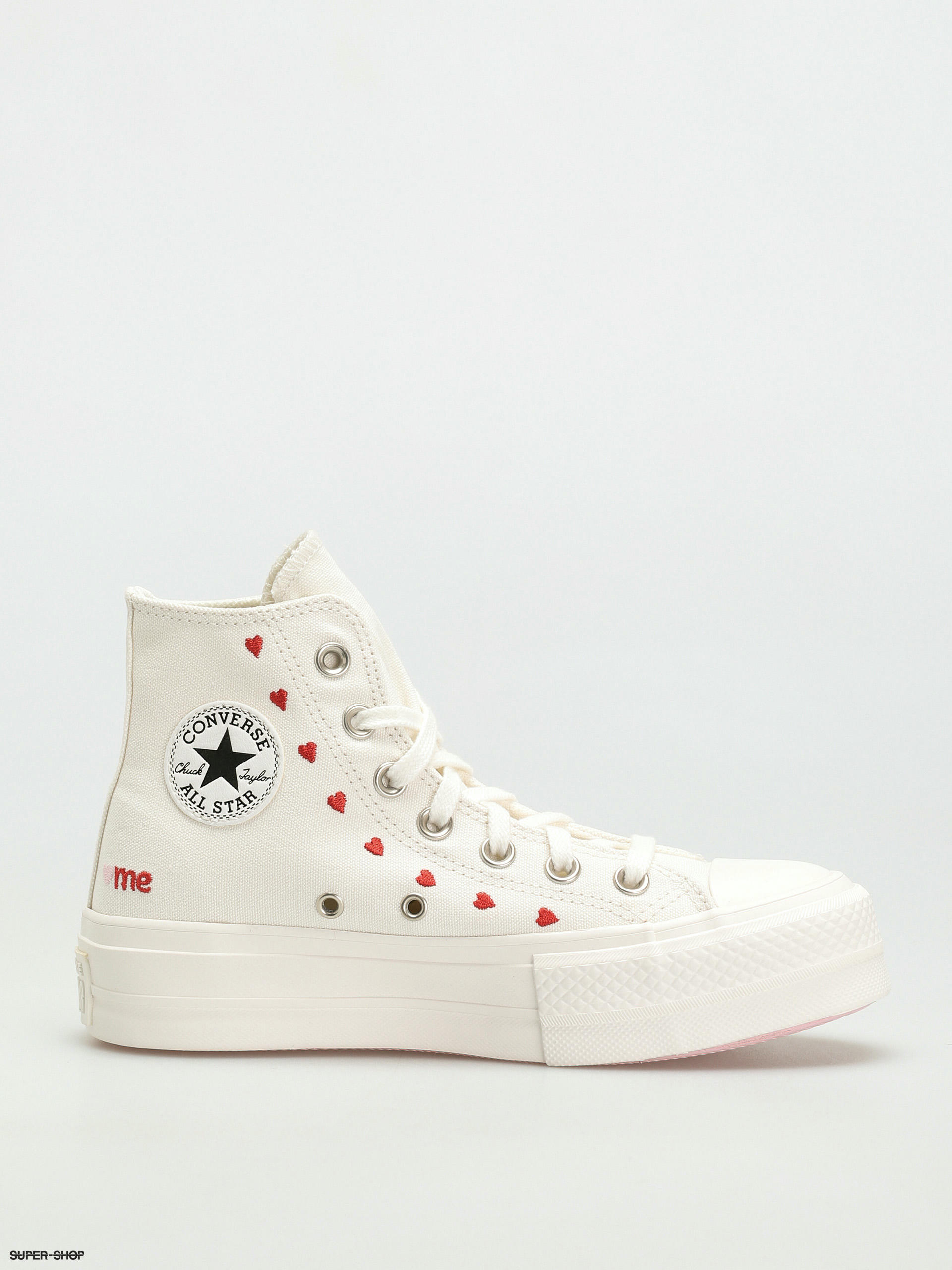 Converse Chuck Taylor All Star Lift Hi Shoes Wmn (vintage white/university  red/cherry blossom)
