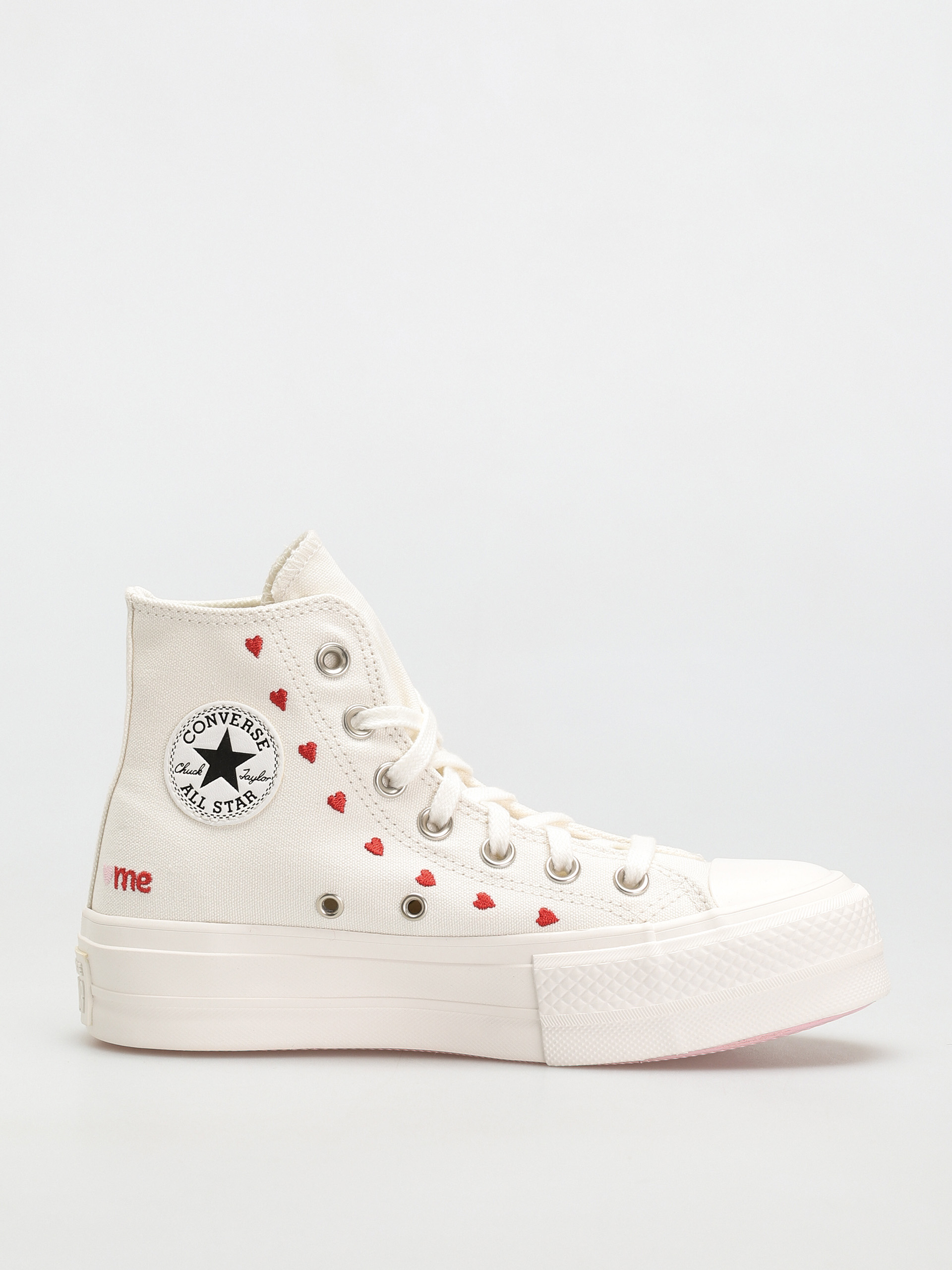 Converse Chuck Taylor All Star Lift Hi Shoes Wmn (vintage white/university red/cherry blossom)