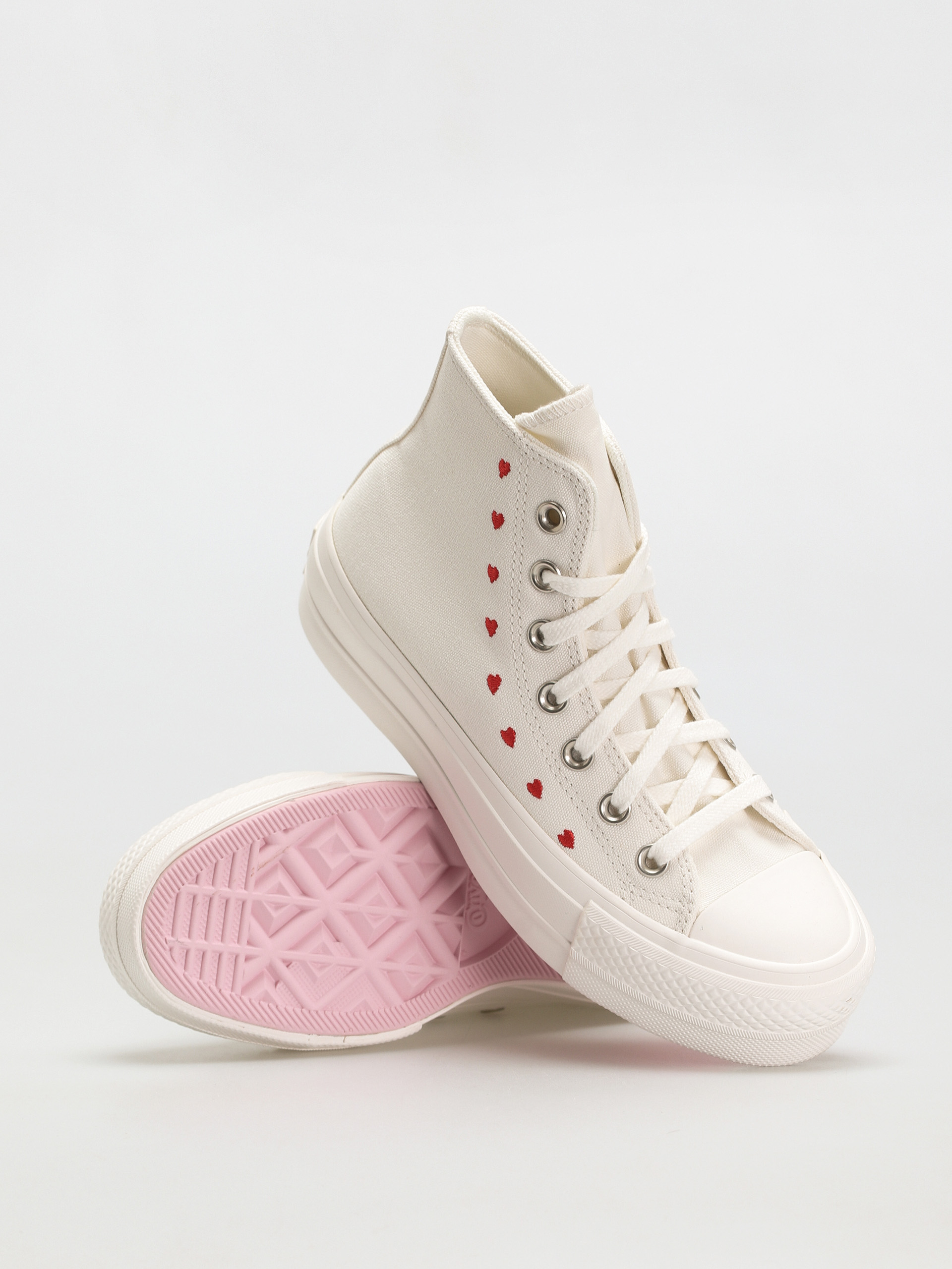 Converse Chuck Taylor All Star Lift Hi Shoes Wmn (vintage white/university red/cherry blossom)