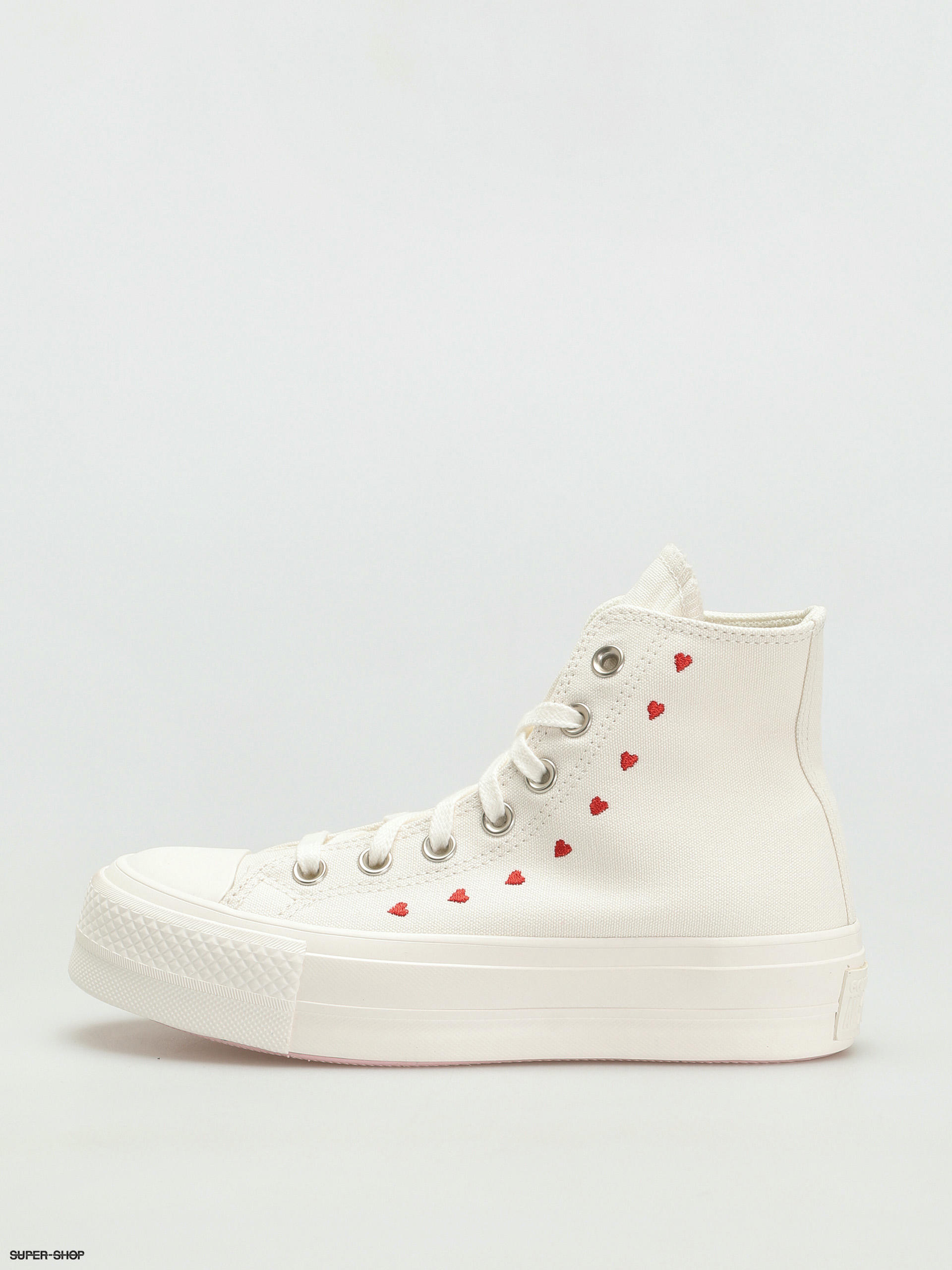 Converse Chuck Star Lift Shoes Wmn (vintage white/university red/cherry