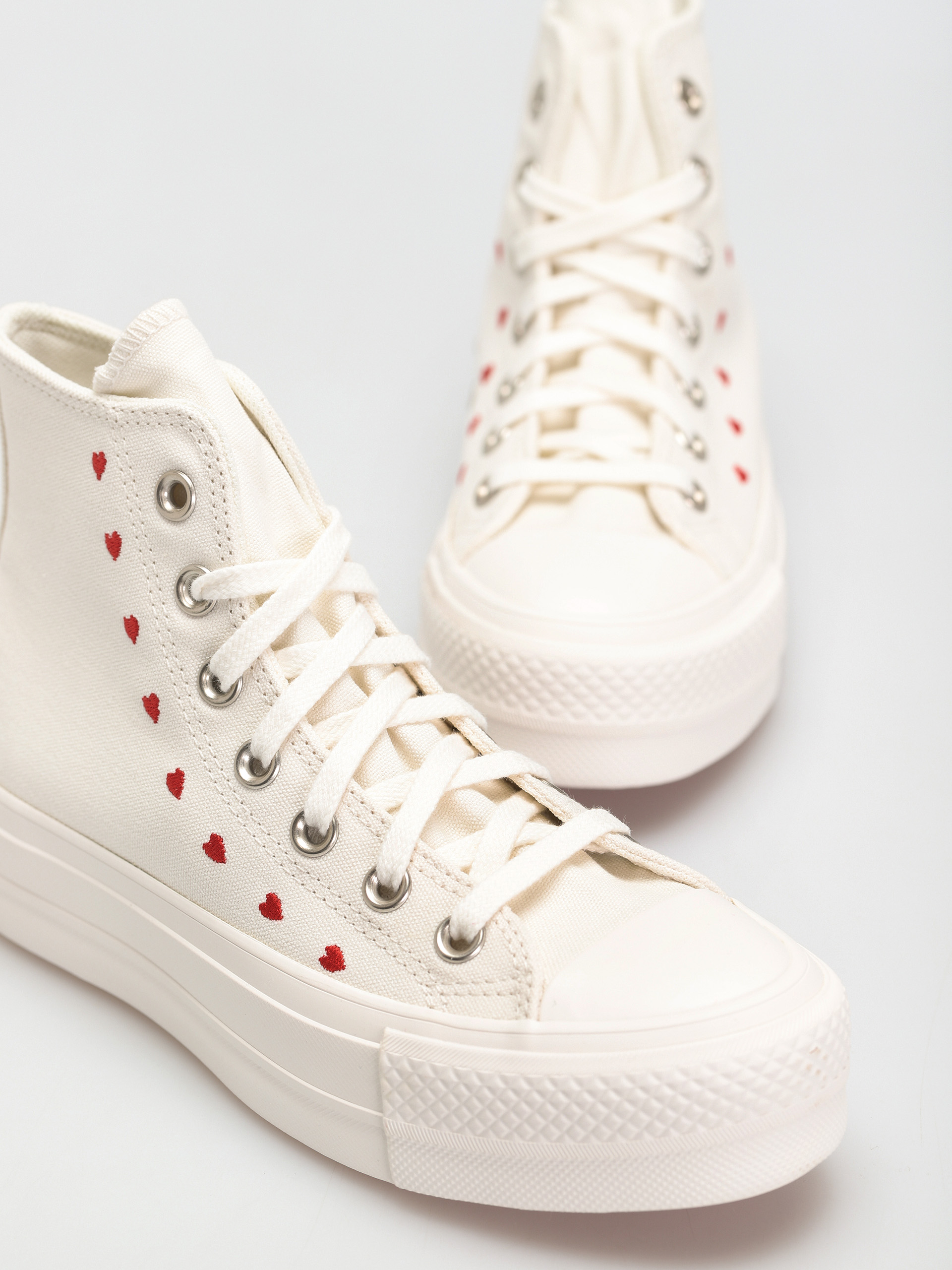 Converse Chuck Taylor All Star Lift Hi Shoes Wmn (vintage white/university red/cherry blossom)
