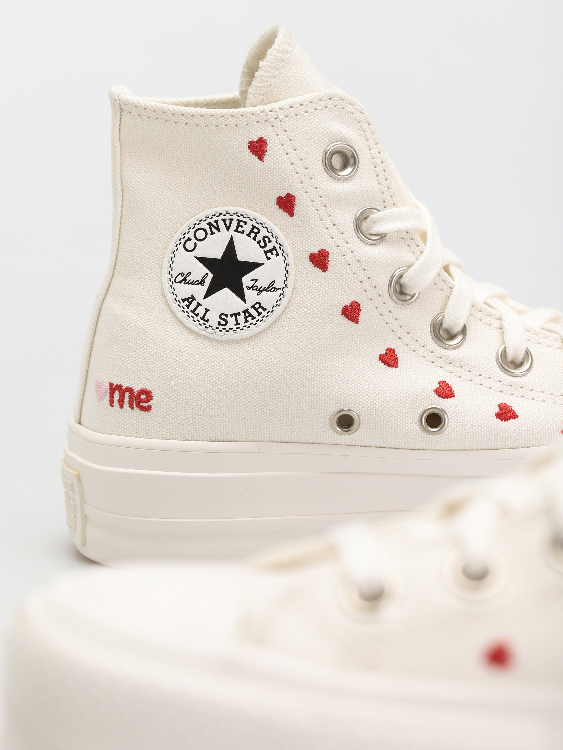 Converse Chuck Taylor All Star Lift Hi Shoes Wmn (vintage white/university red/cherry blossom)