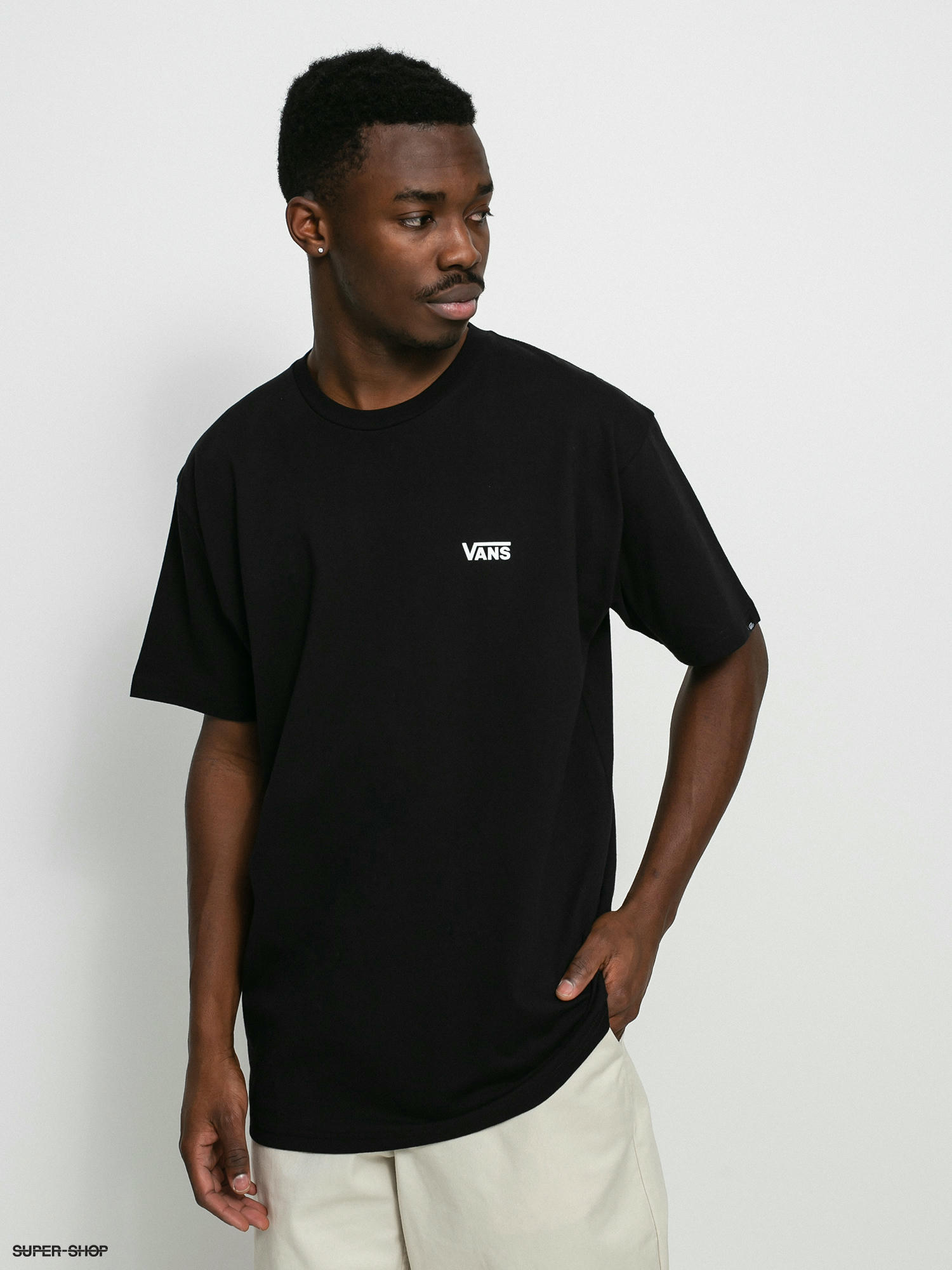 Sculptor More than anything collection Vans Left Chest Logo Plus T-shirt (black/white)