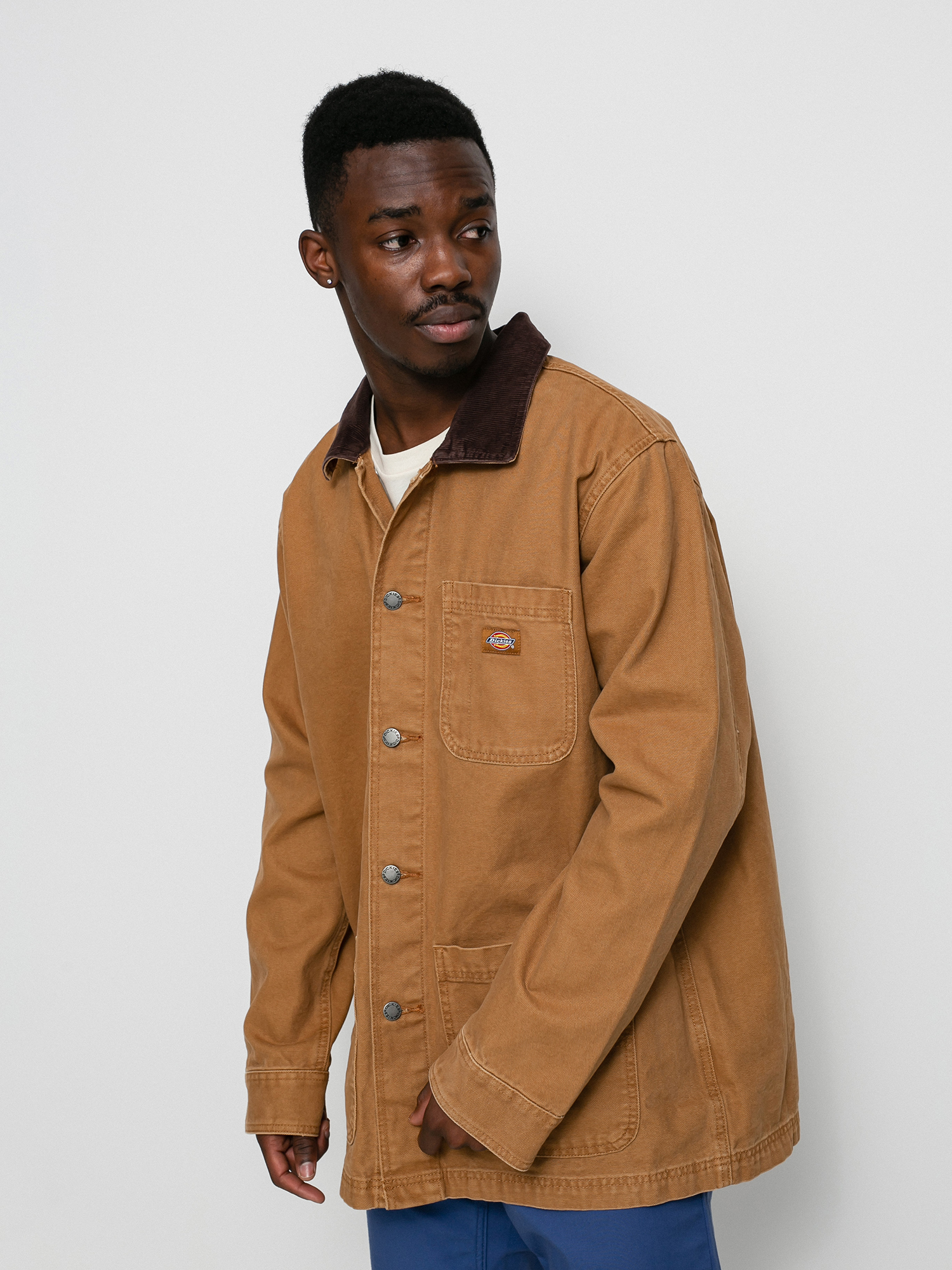 Dickies Duck Canvas Unlined Chore Jacket (stone washed brown duck)