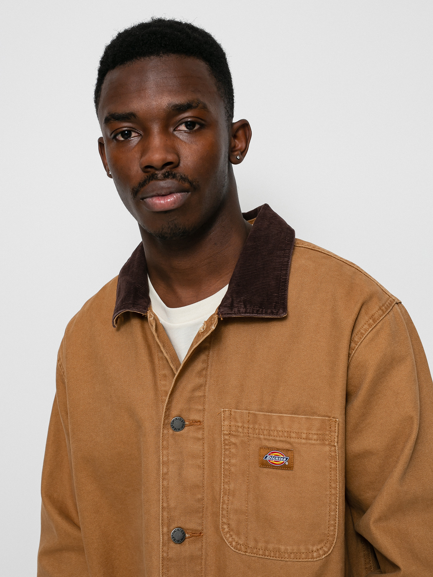 Dickies Duck Canvas Unlined Chore Jacket (stone washed brown duck)