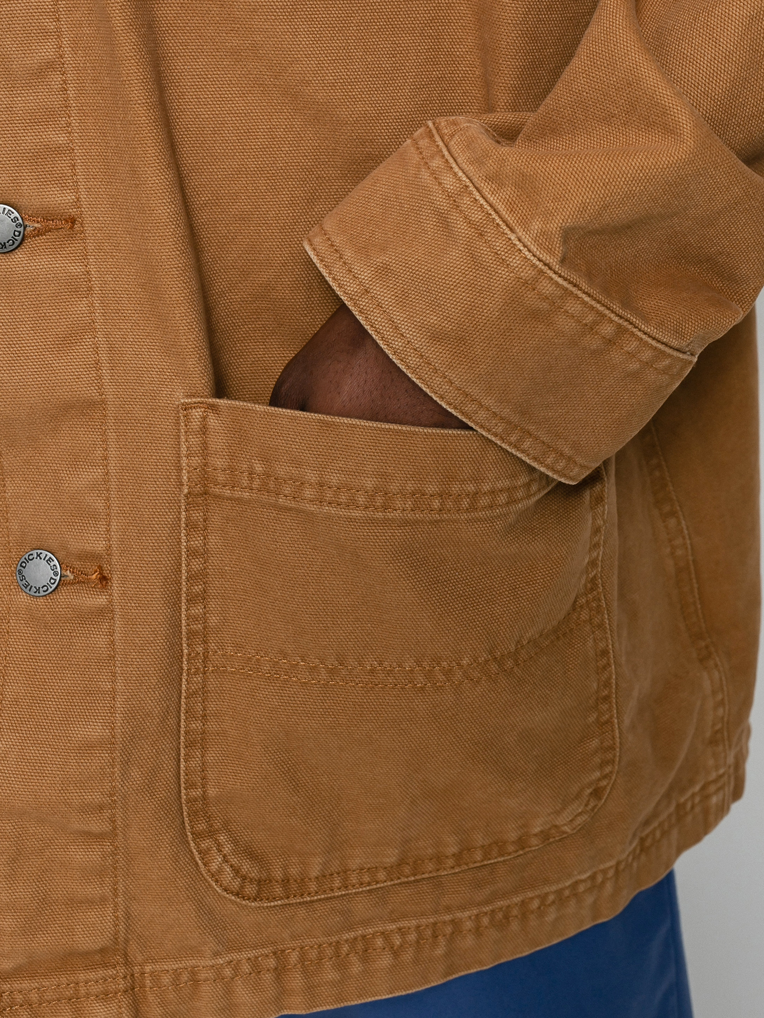 Dickies Duck Canvas Unlined Chore Jacket (stone washed brown duck)