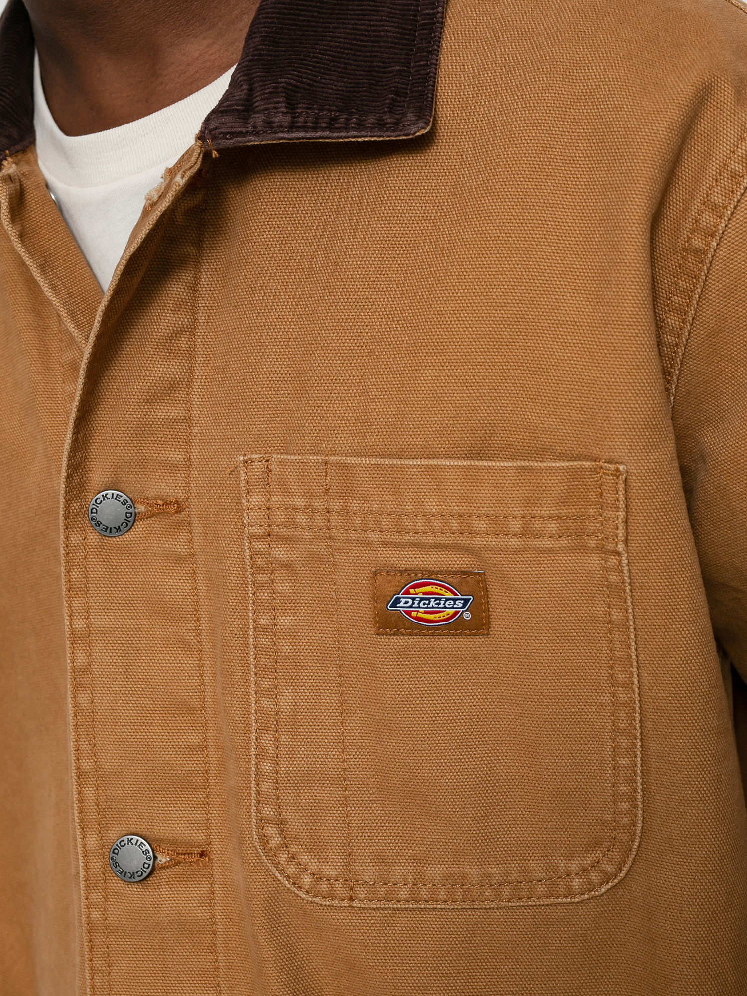 Dickies Duck Canvas Unlined Chore Jacket (stone washed brown duck)