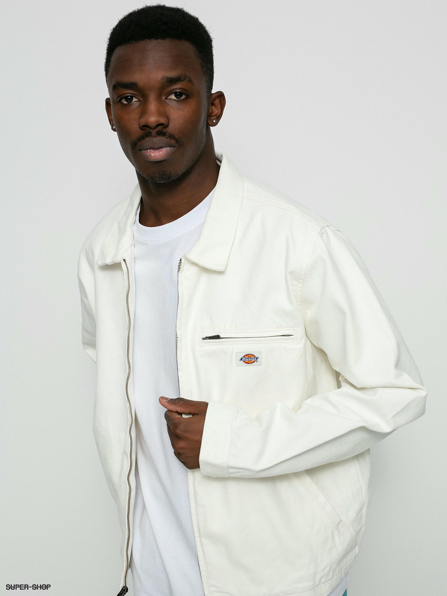 Dickies white 2025 denim jacket