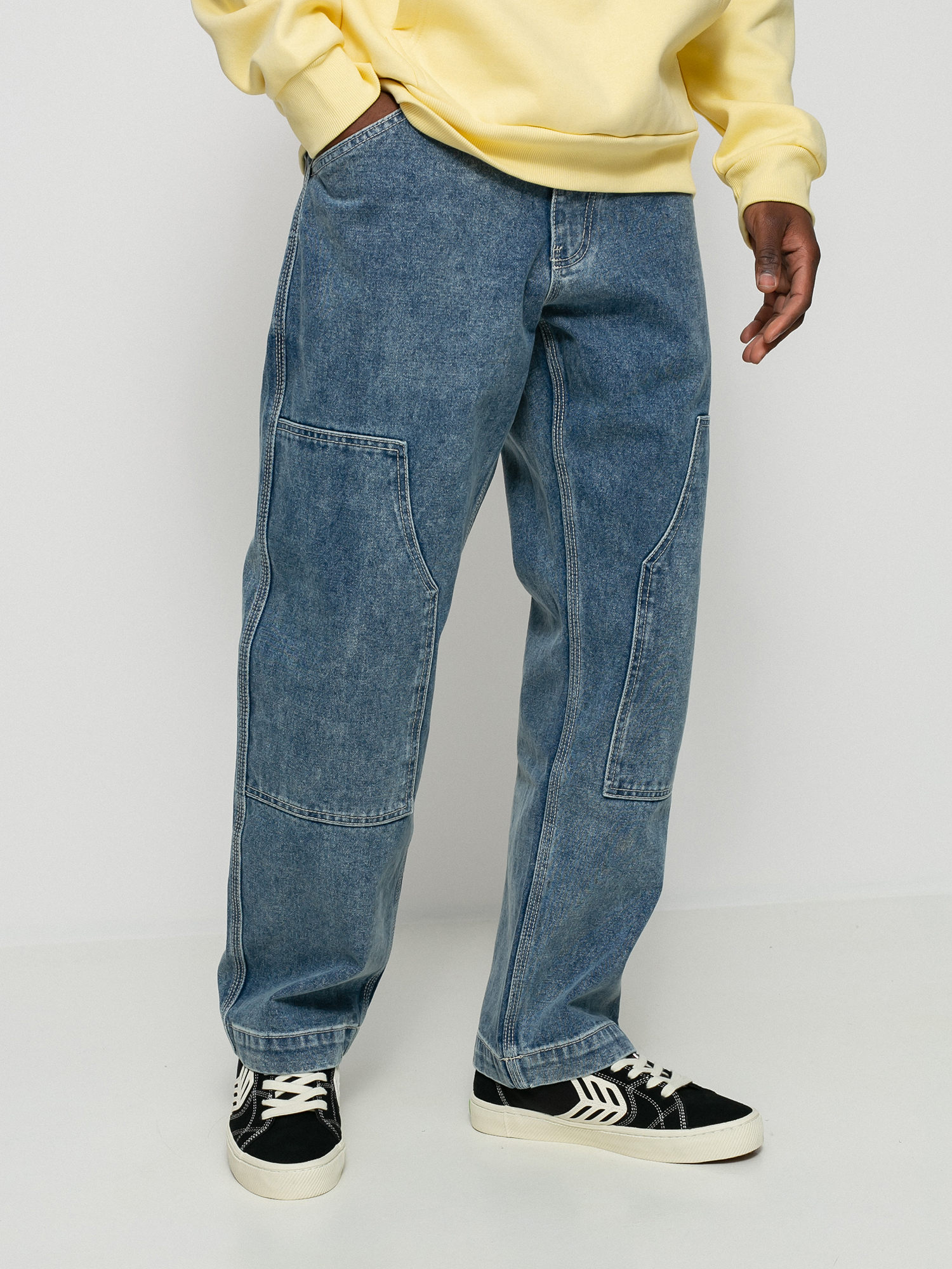 RVCA Chainmail Denim Pants (bkn blue wash)