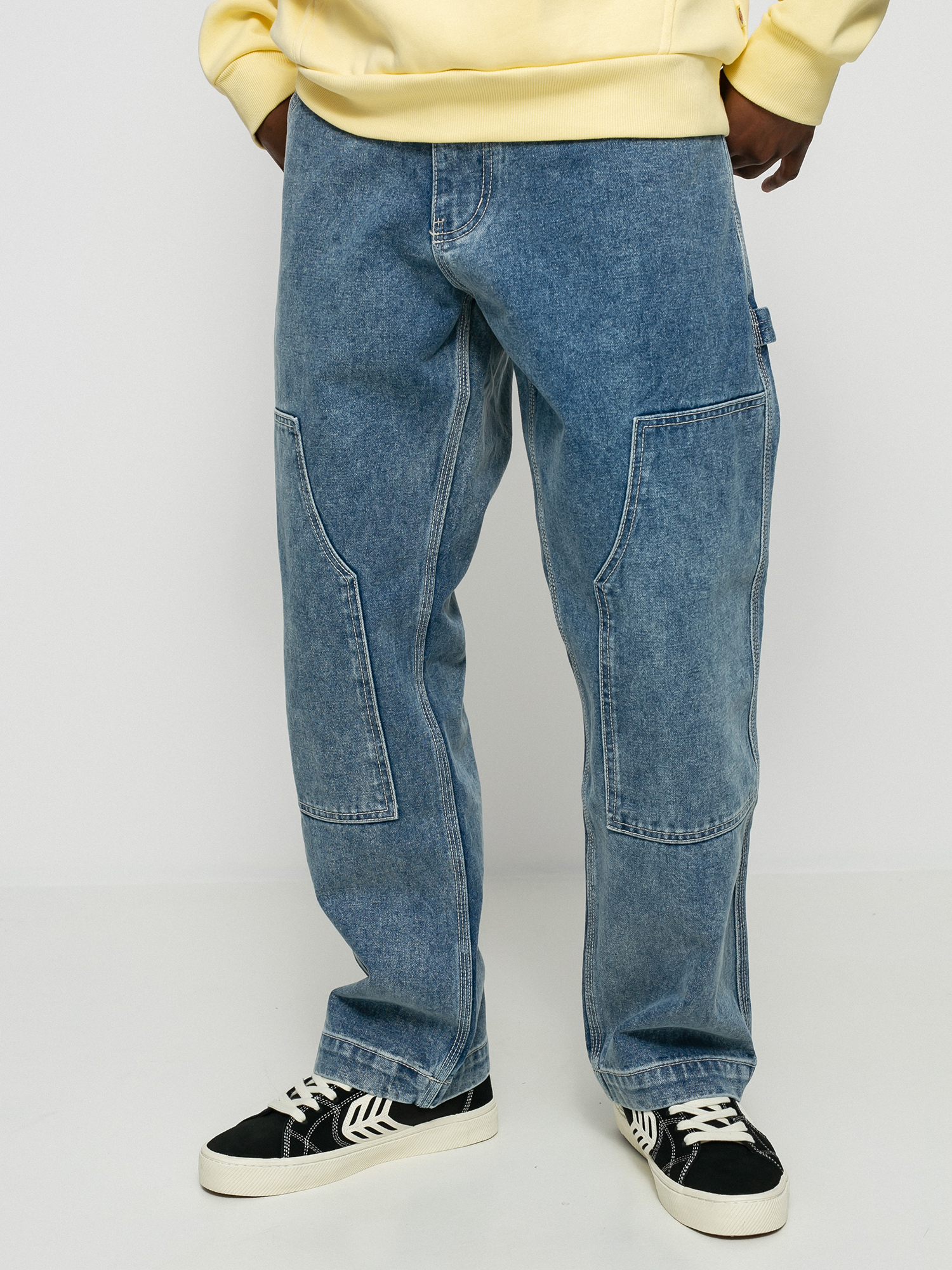 RVCA Chainmail Denim Pants (bkn blue wash)