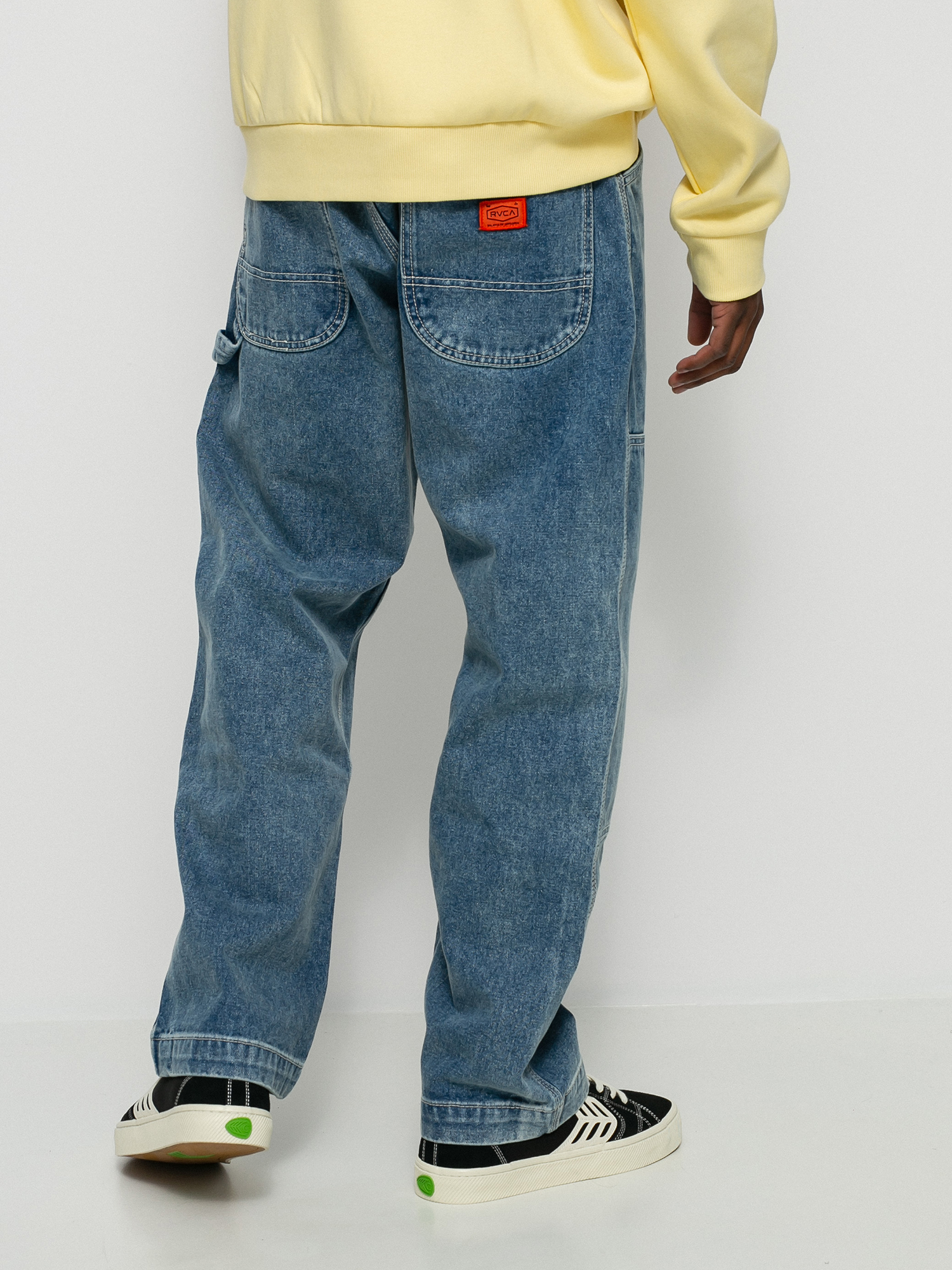 RVCA Chainmail Denim Pants (bkn blue wash)