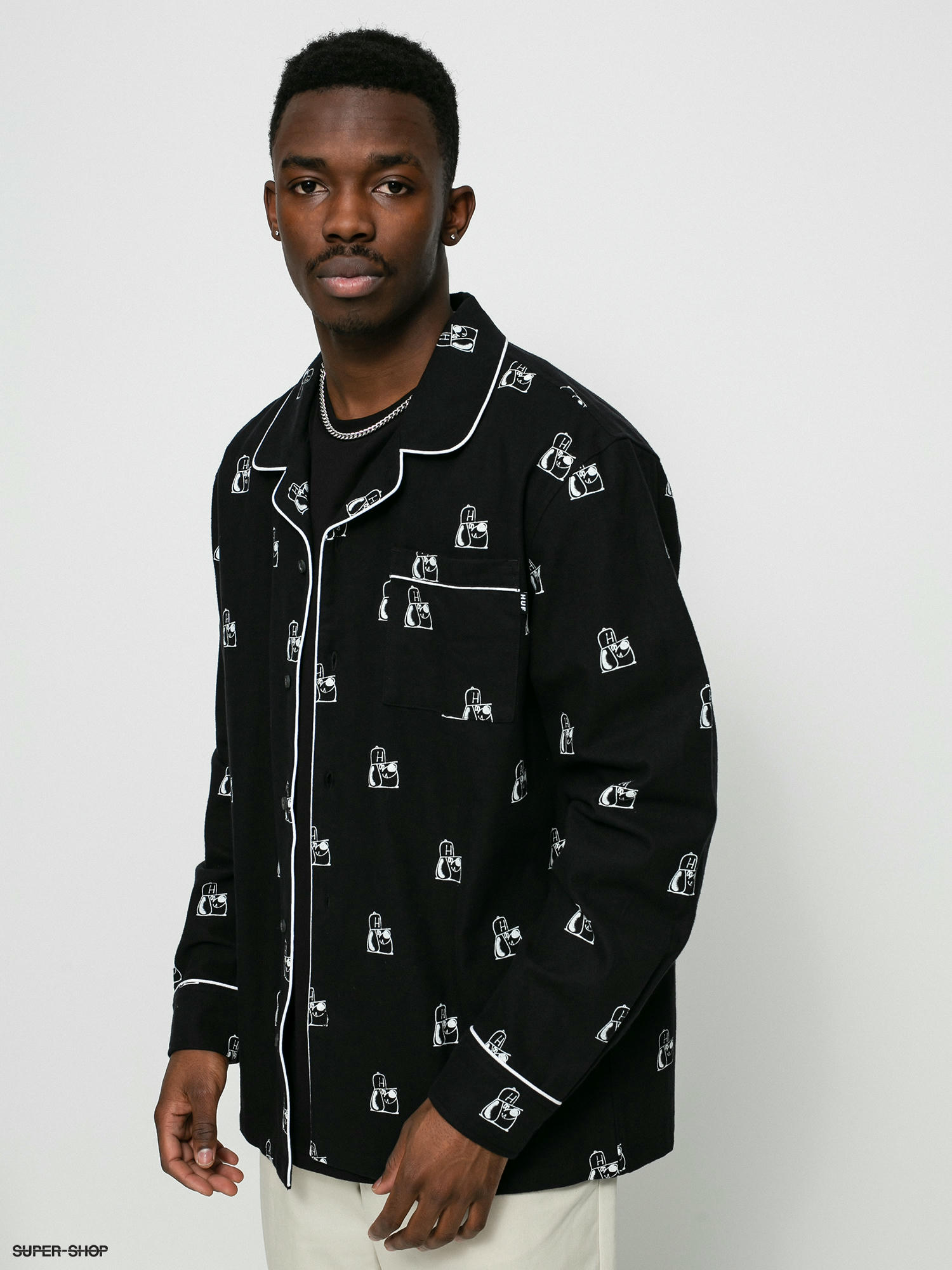 HUF Remio Dog Flannel Shirt (black)