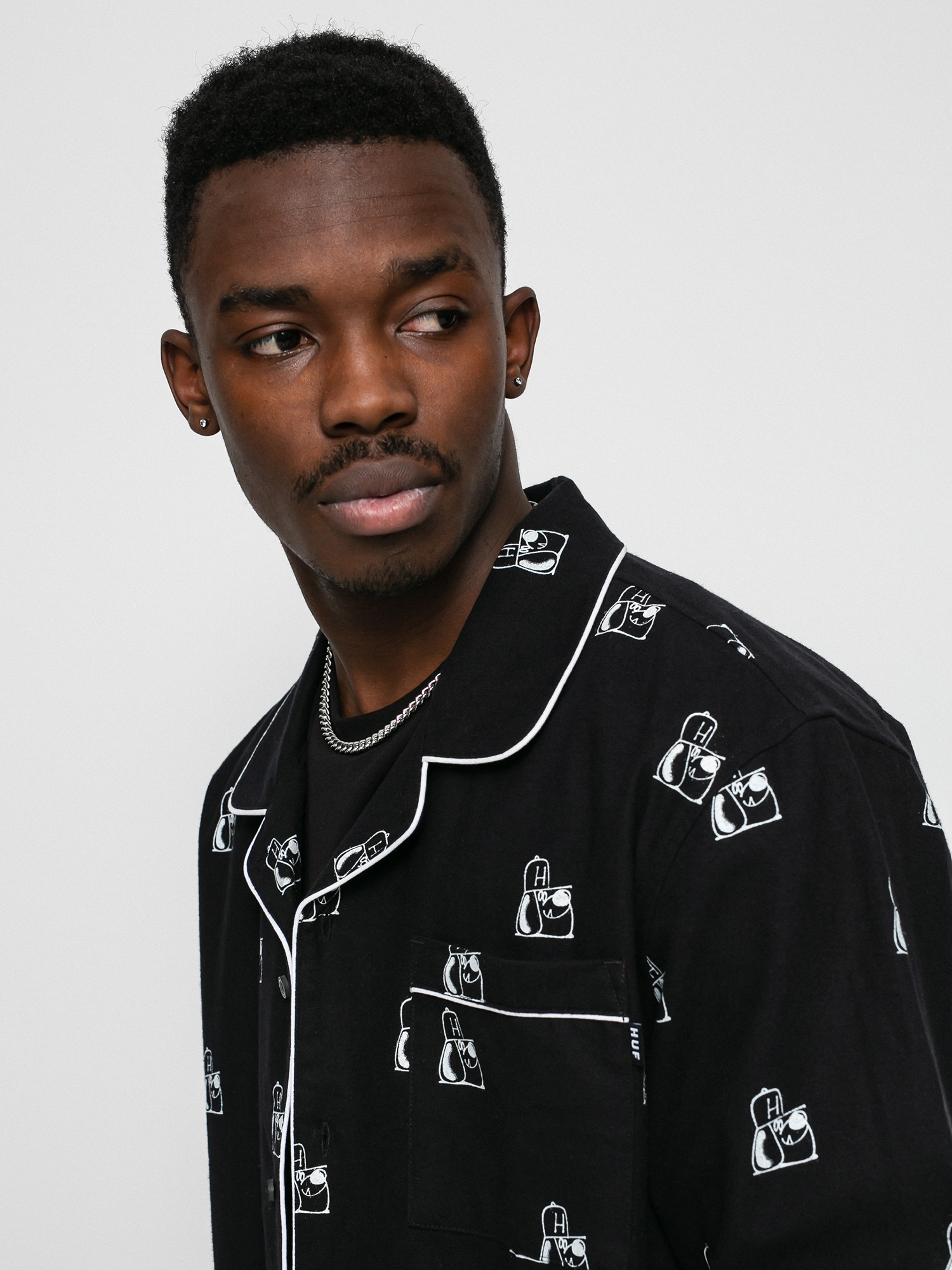 HUF Remio Dog Flannel Shirt (black)