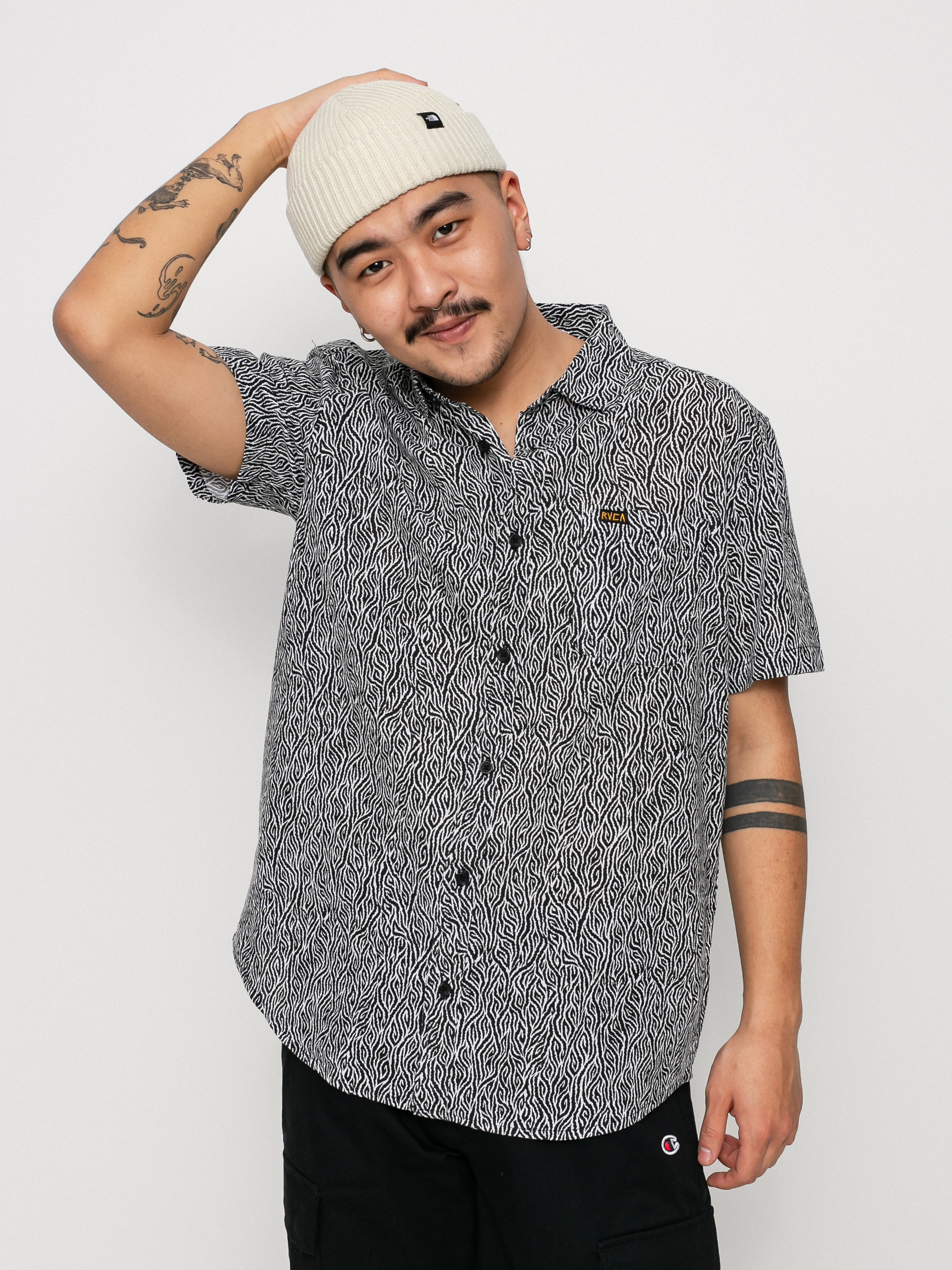 RVCA Matt Leines Shirt (black/white)