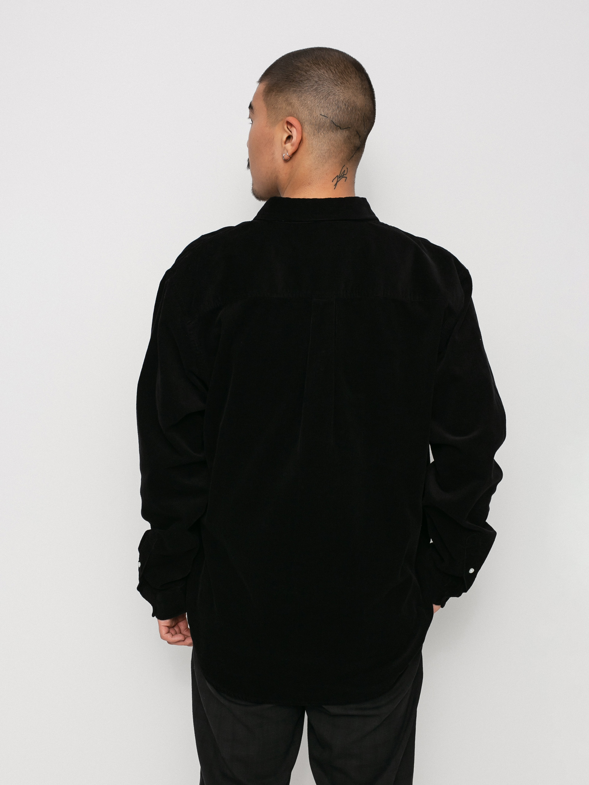 Carhartt WIP Madison Fine Cord Shirt (black/white)