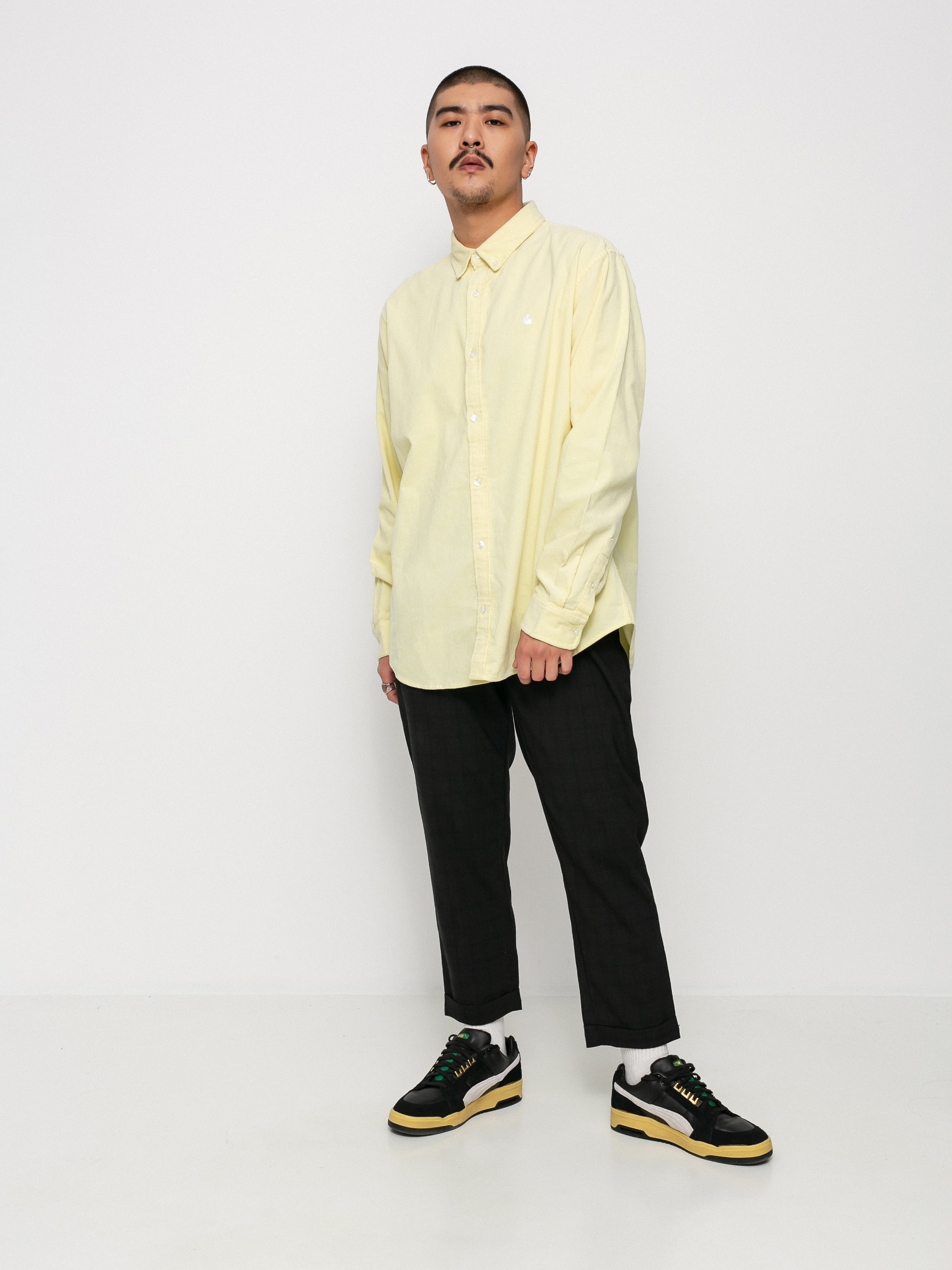 soft yellow shirt