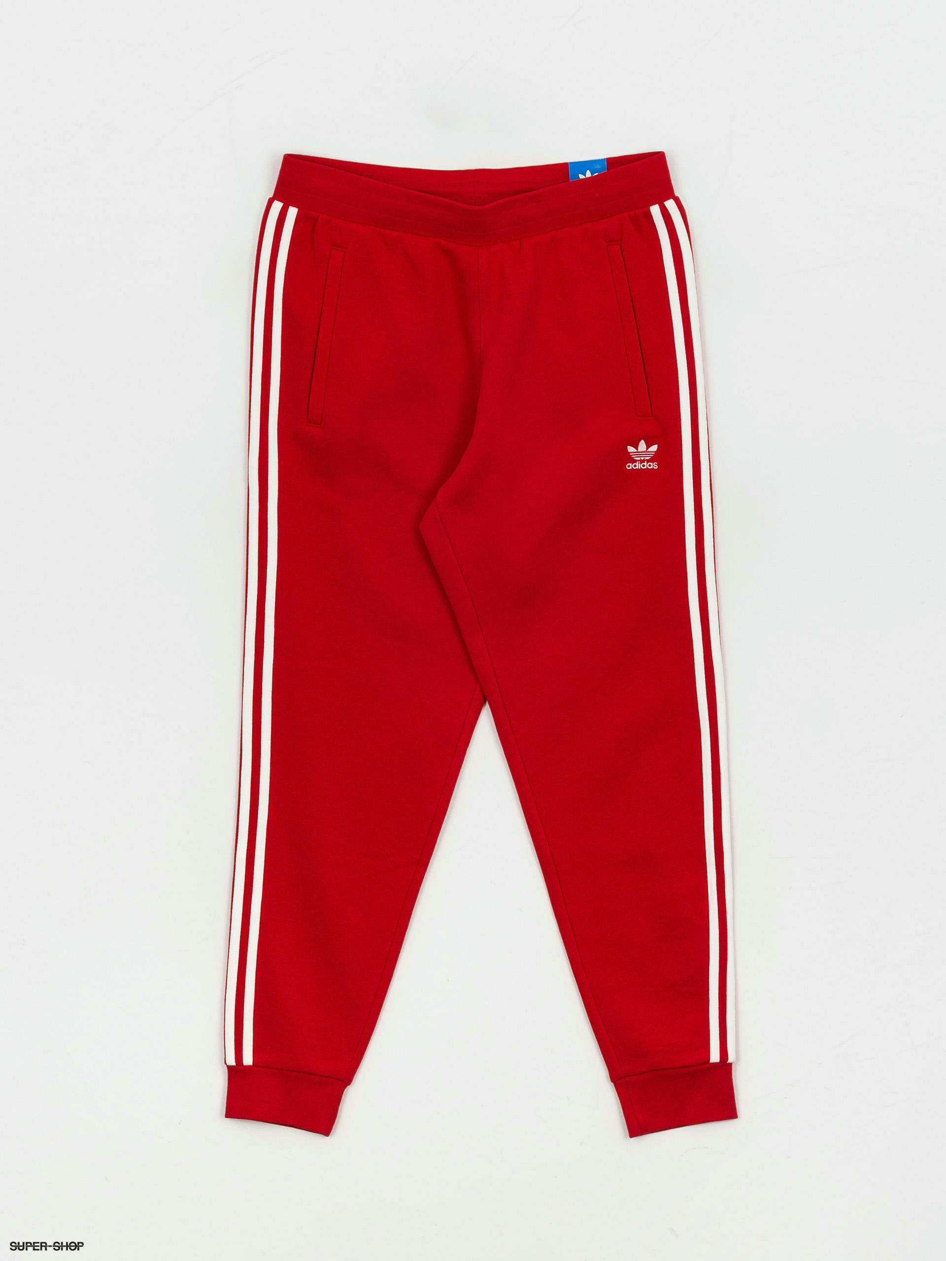 white red adidas pants