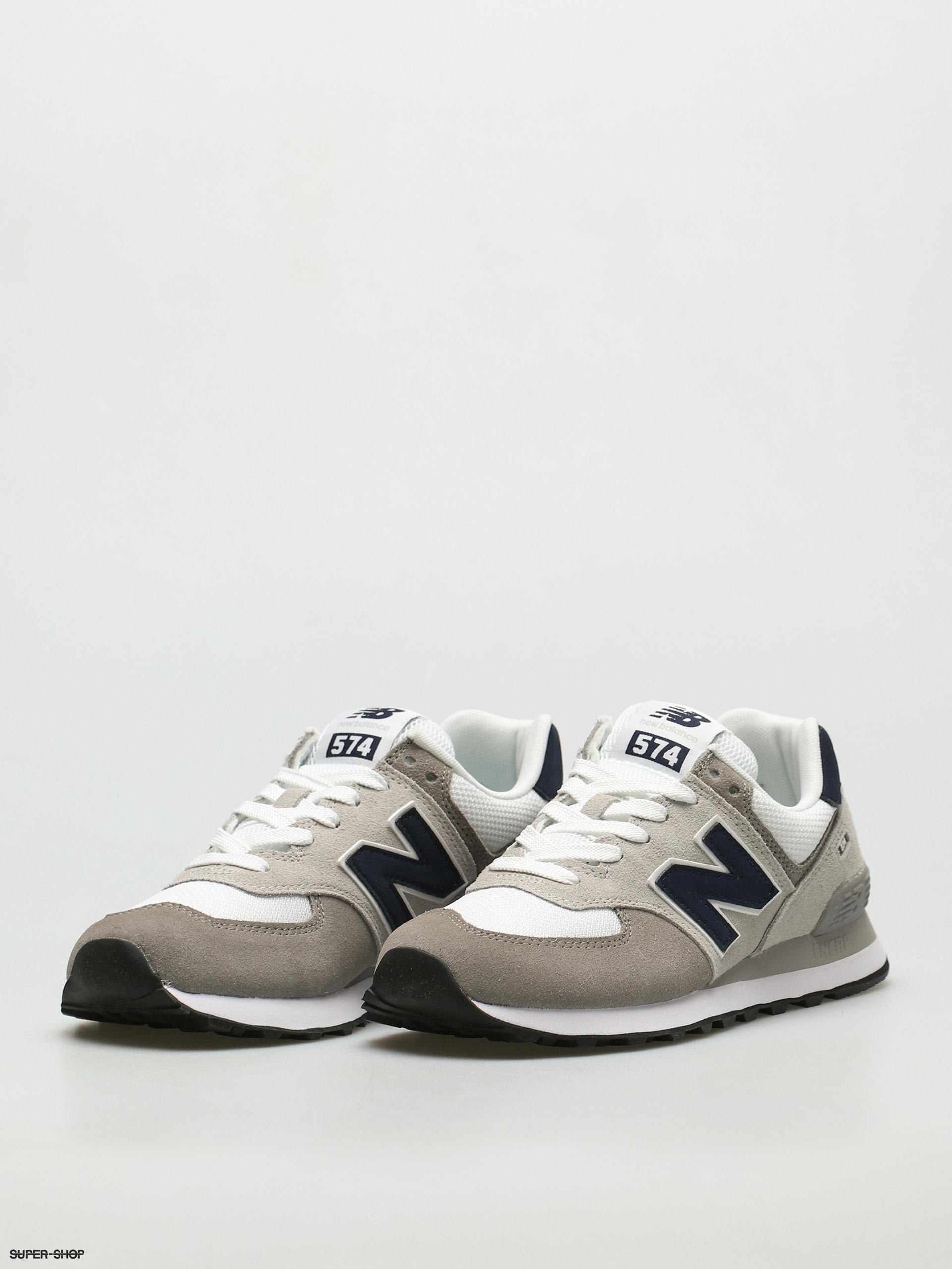 new balance white and gray