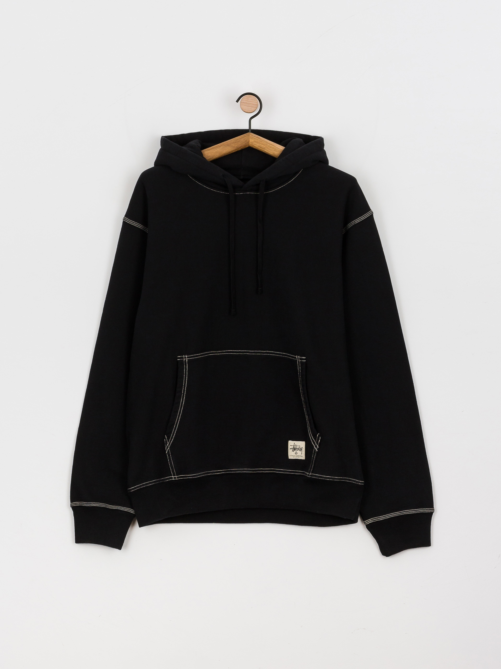 Stussy Contrast Stitch Label HD Hoodie (black)