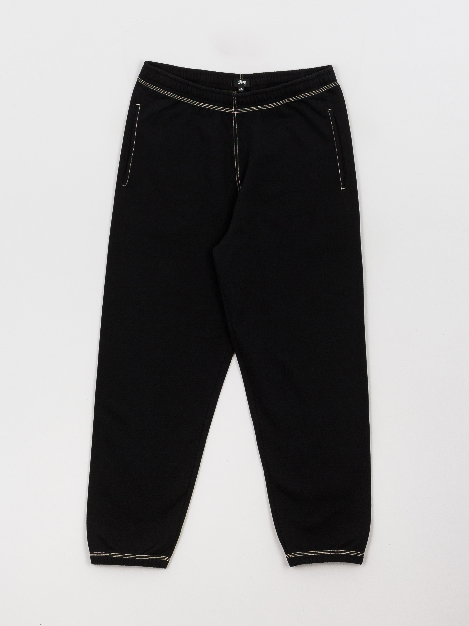 Stussy Contrast Stitch Label Pants - black (black)