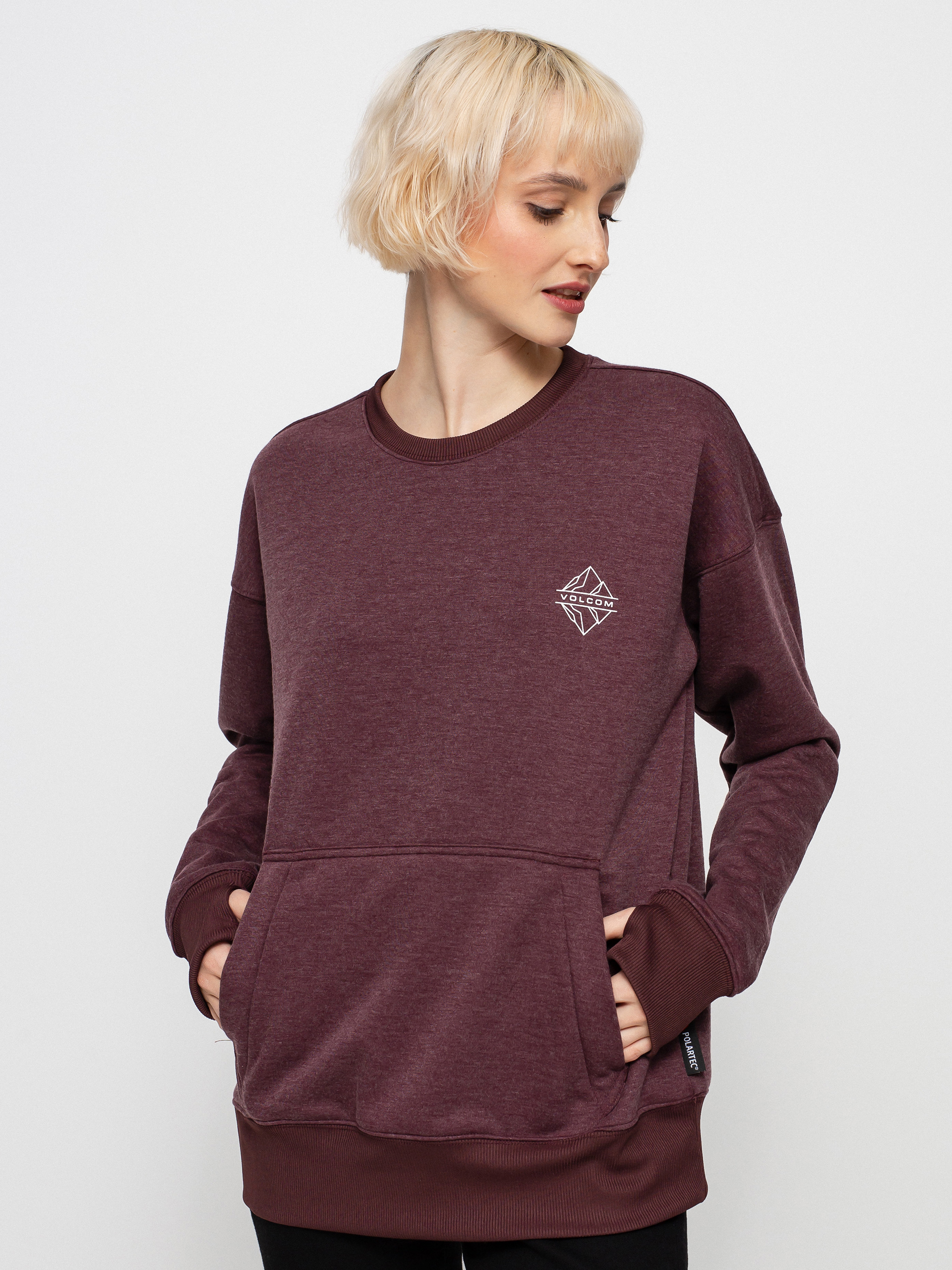 Volcom Polartec Crew Sweatshirt Wmn burgundy merlot