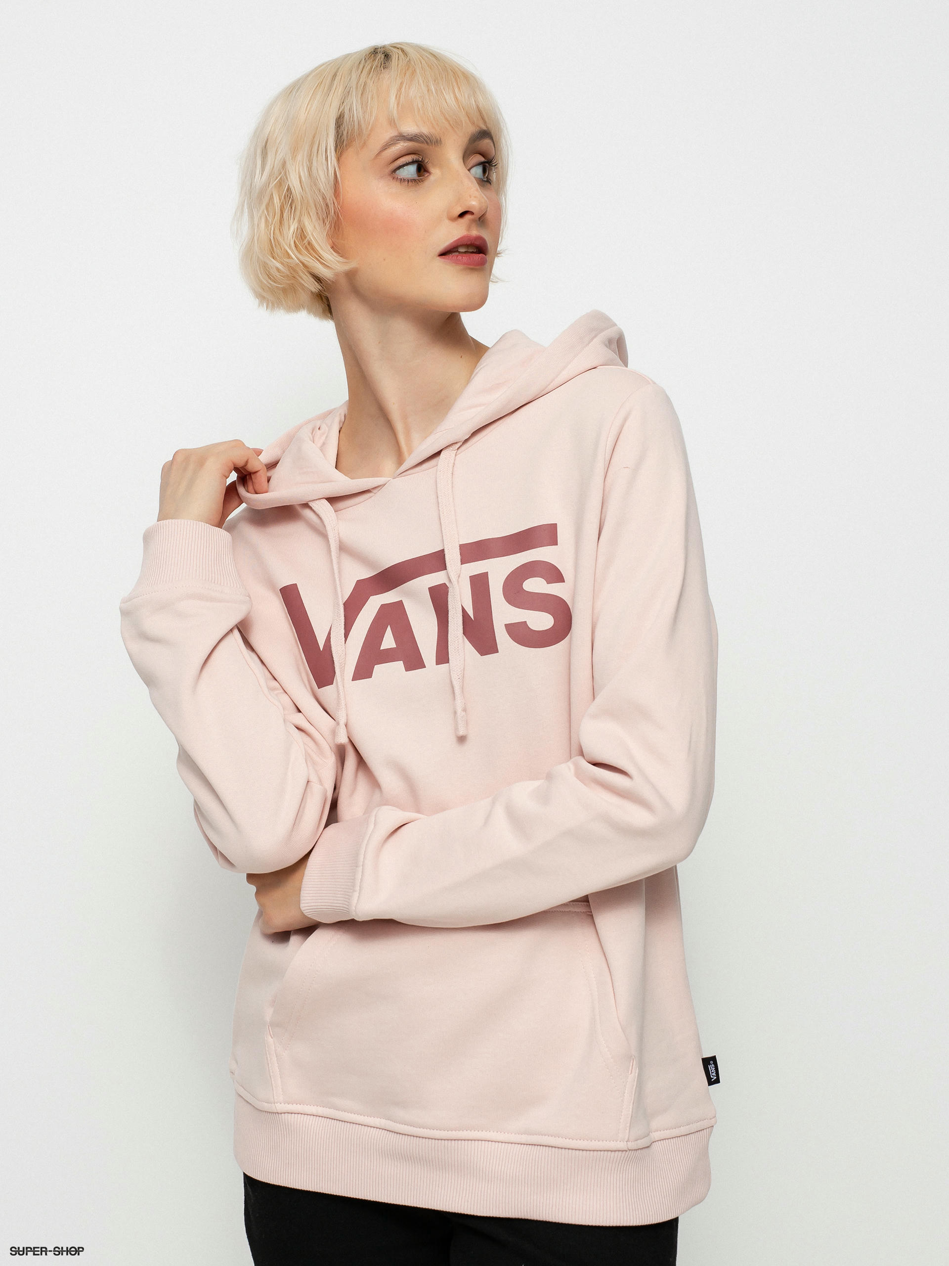 pink vans hoodie womens