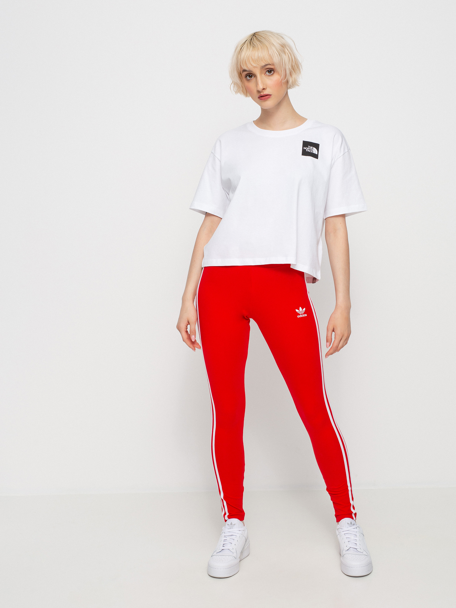 adidas Originals 3 Stripes Leggings Wmn (vivid red)
