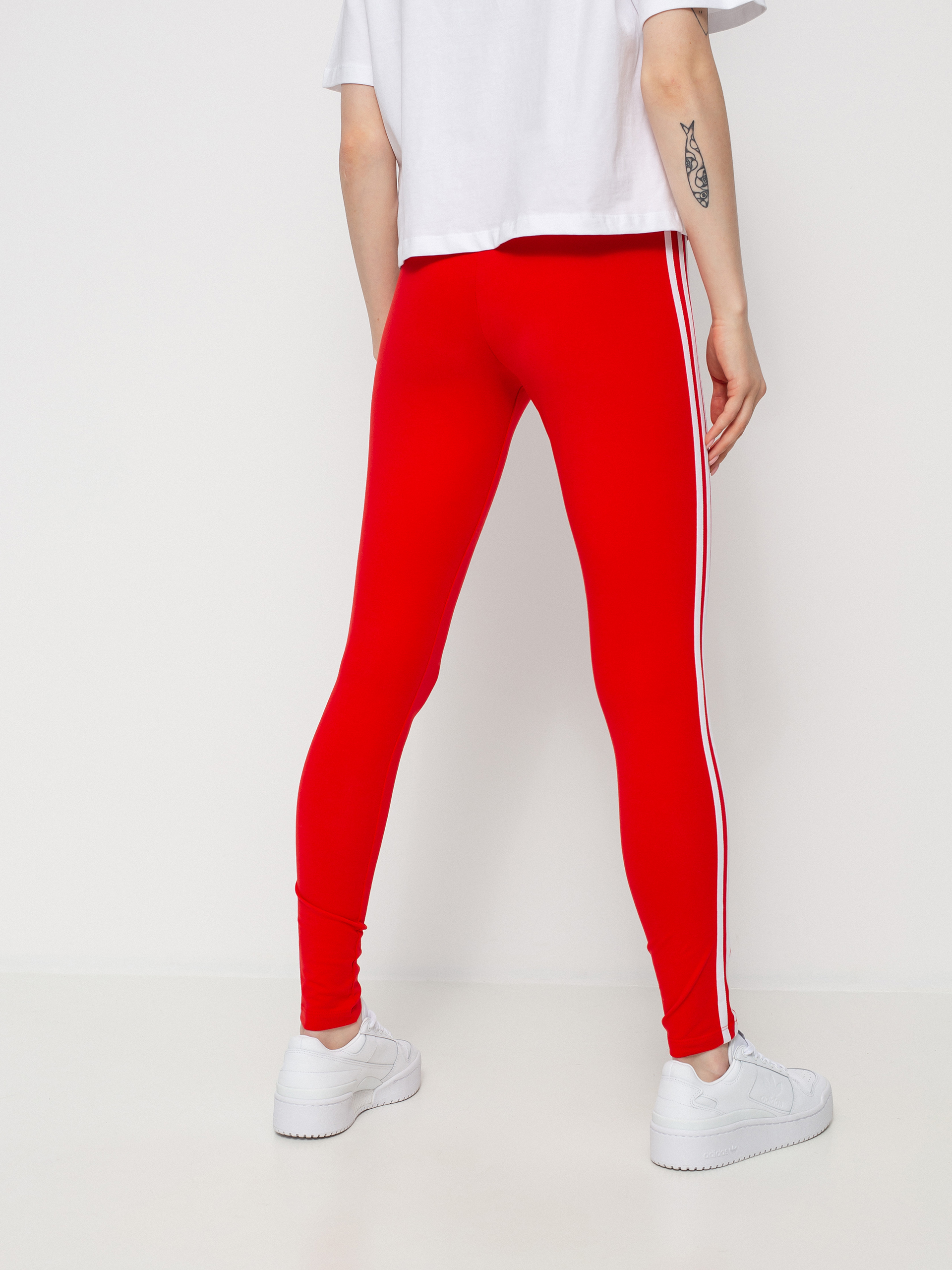 adidas Originals 3 Stripes Leggings Wmn (vivid red)