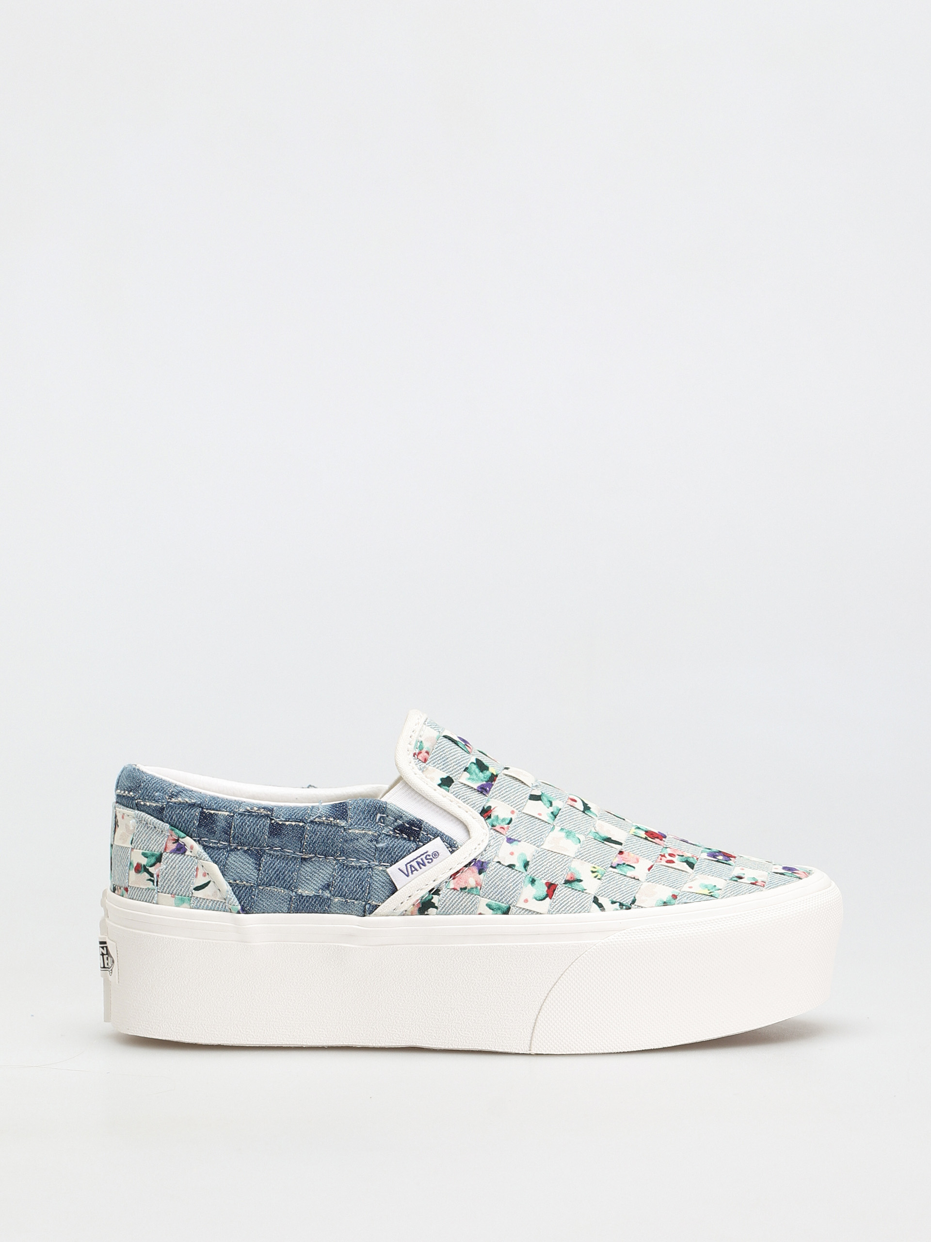 Vans Classic Slip On Stackform Shoes (woven/denim/floral)